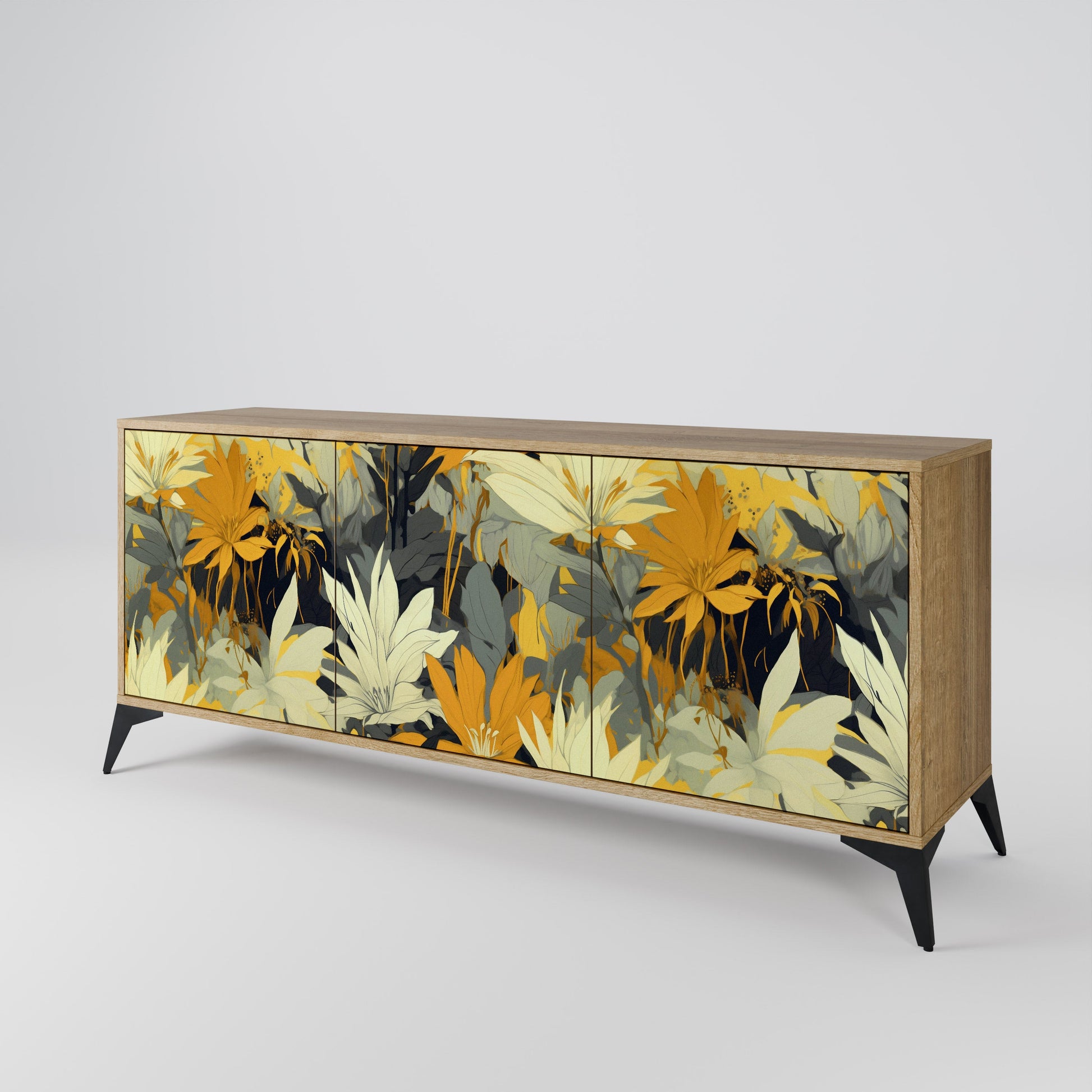 Buffet 3 portes SUNKISSED LILY effet chêne