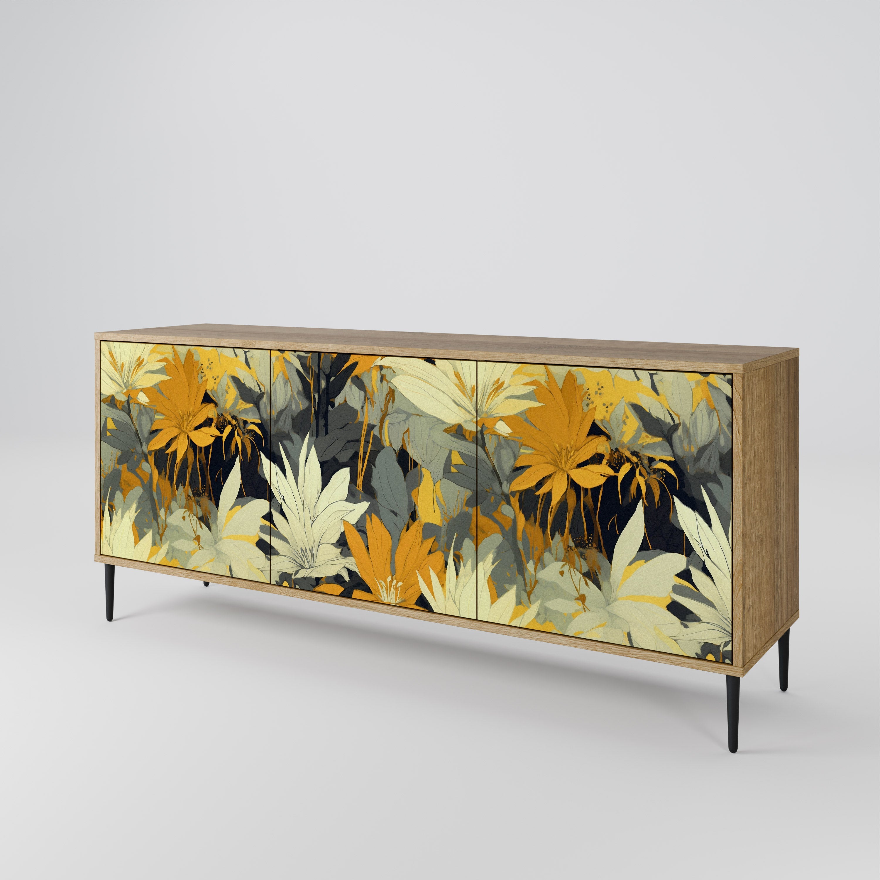 Buffet 3 portes SUNKISSED LILY effet chêne