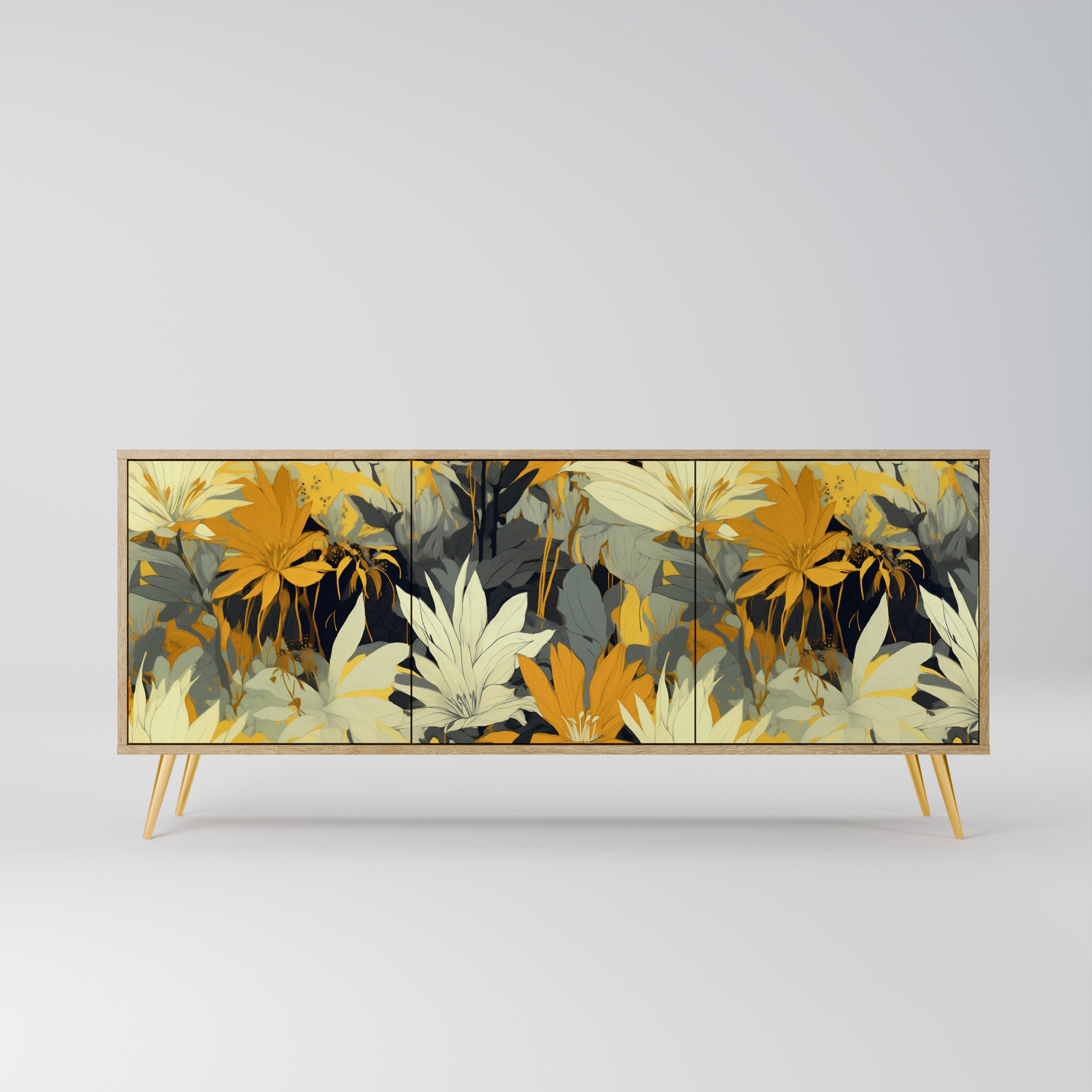 Buffet 3 portes SUNKISSED LILY effet chêne