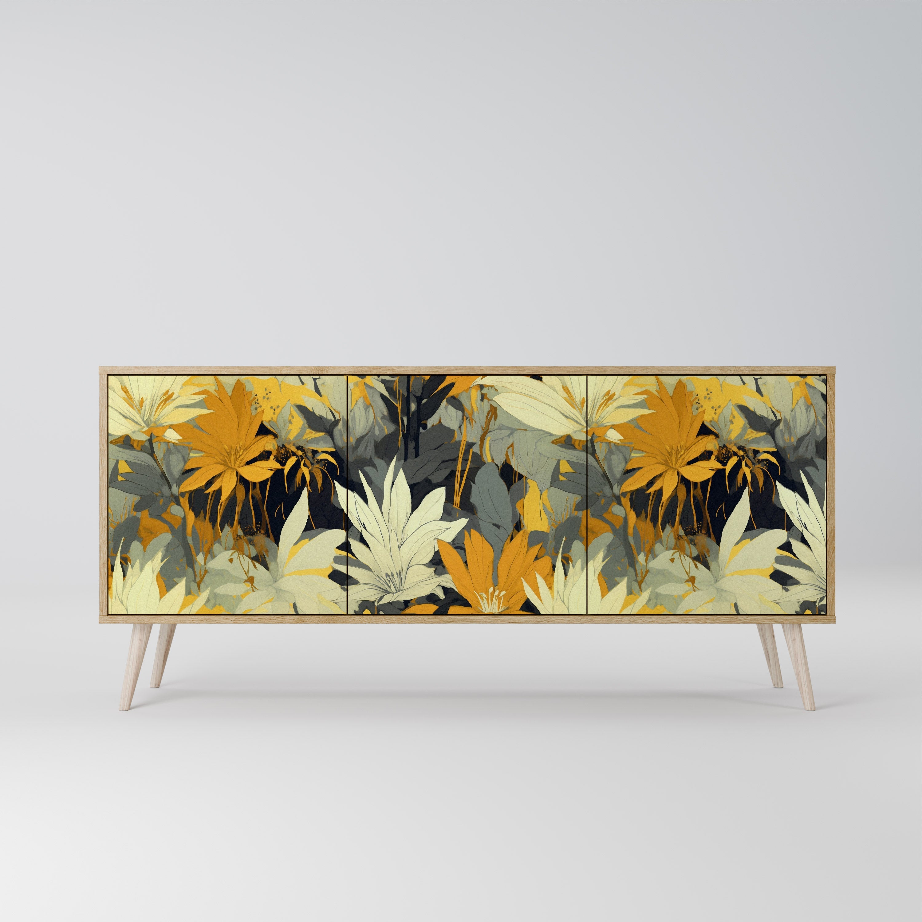 Buffet 3 portes SUNKISSED LILY effet chêne