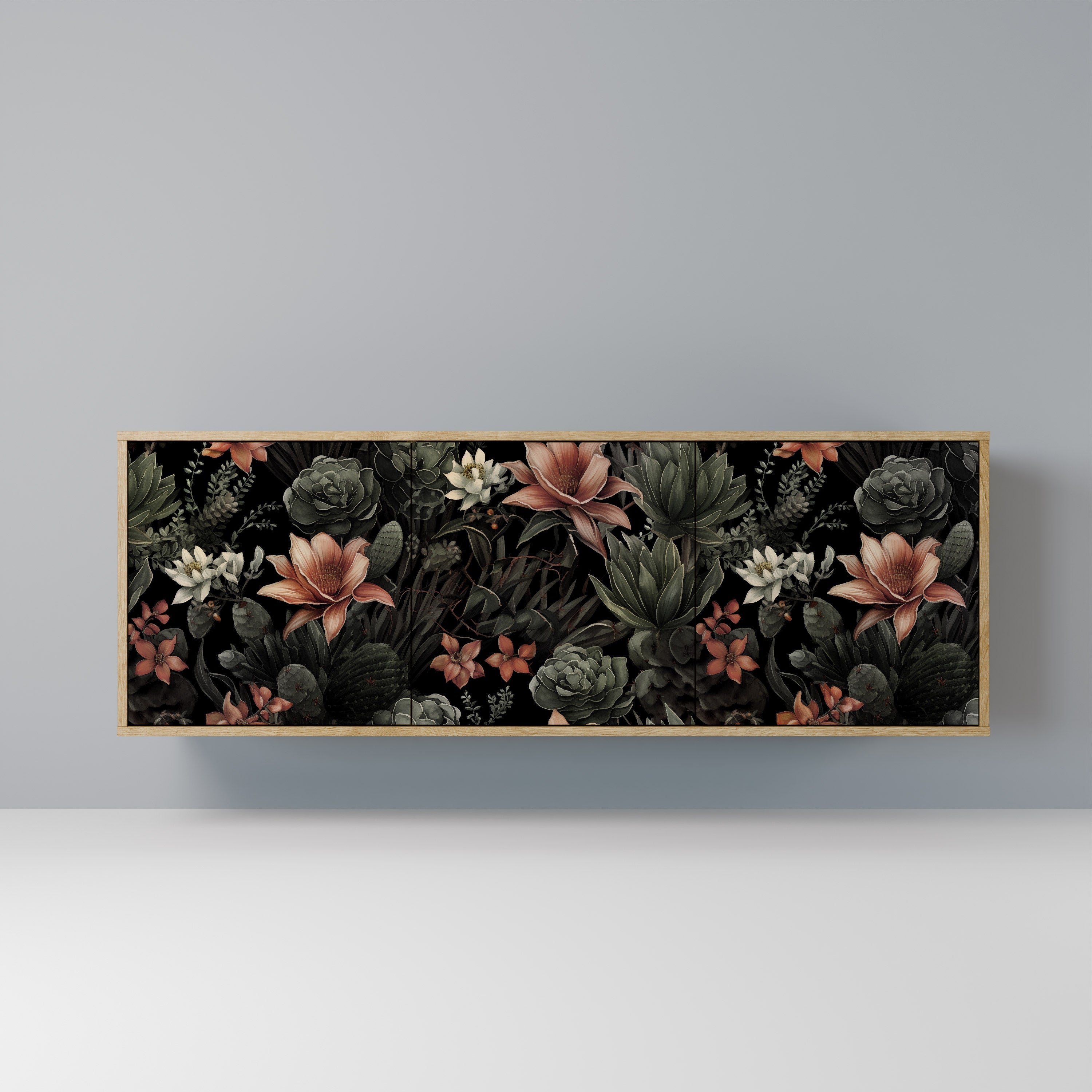 Buffet 3 portes SECRET VERDURE effet chêne