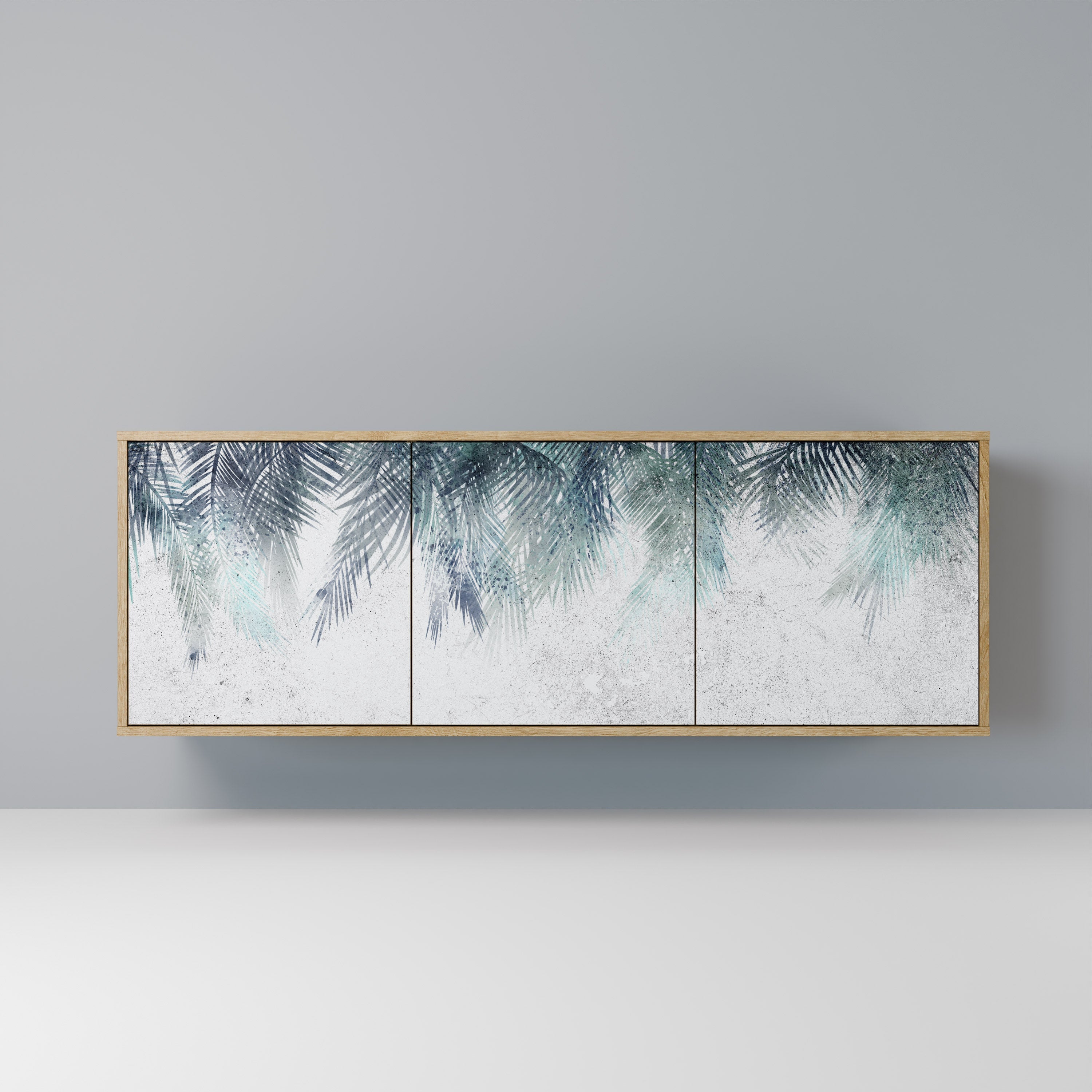 Buffet 3 portes PALM VEIL effet chêne