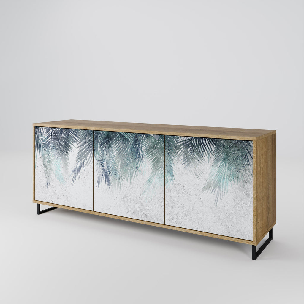 Buffet 3 portes PALM VEIL effet chêne