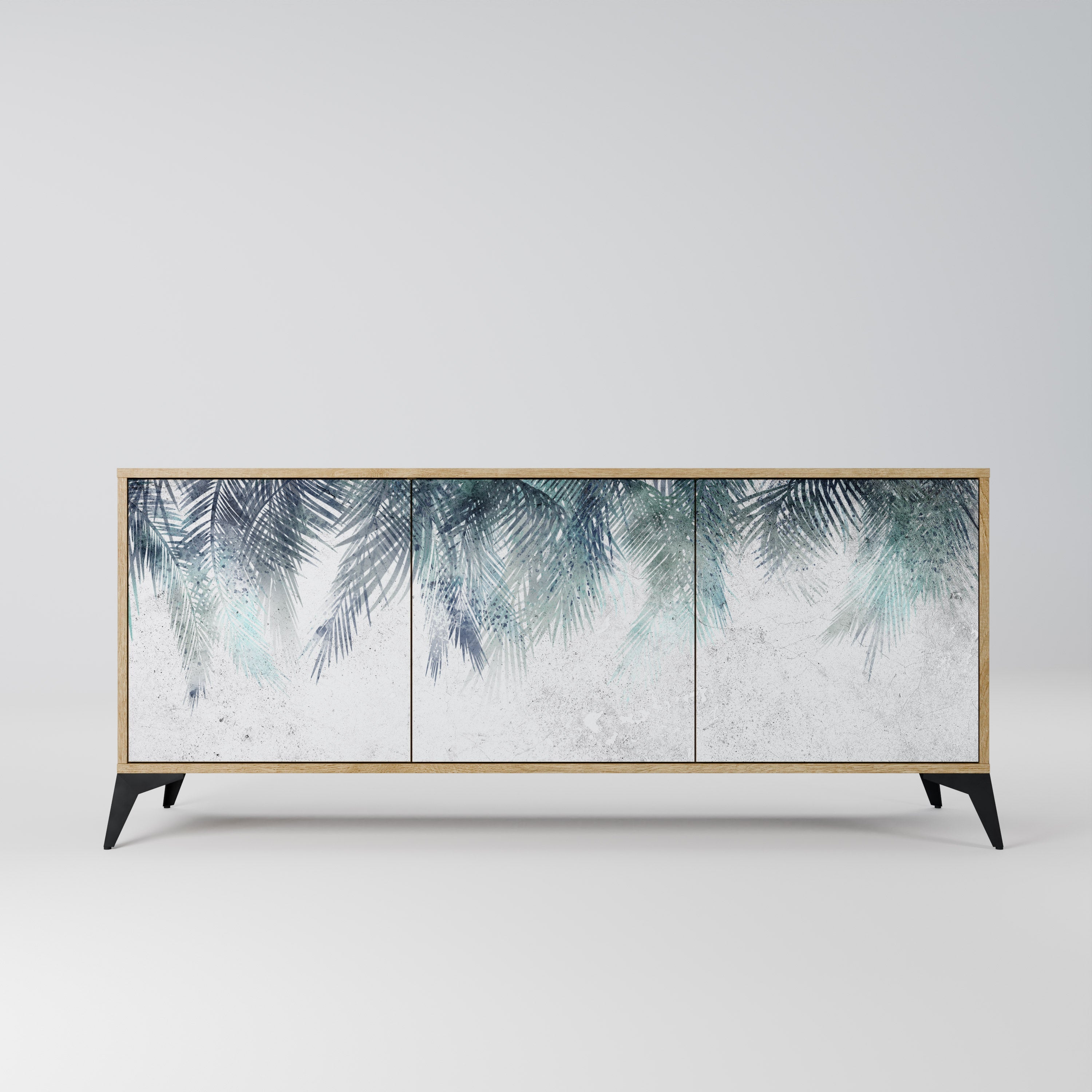 Buffet 3 portes PALM VEIL effet chêne