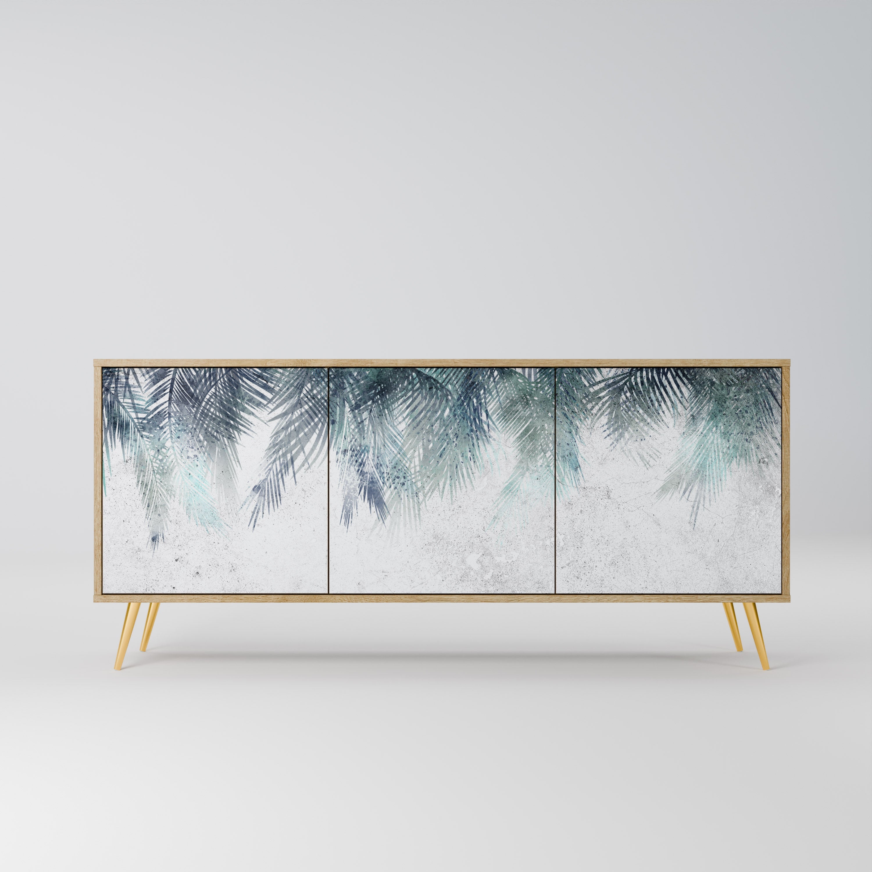 Buffet 3 portes PALM VEIL effet chêne