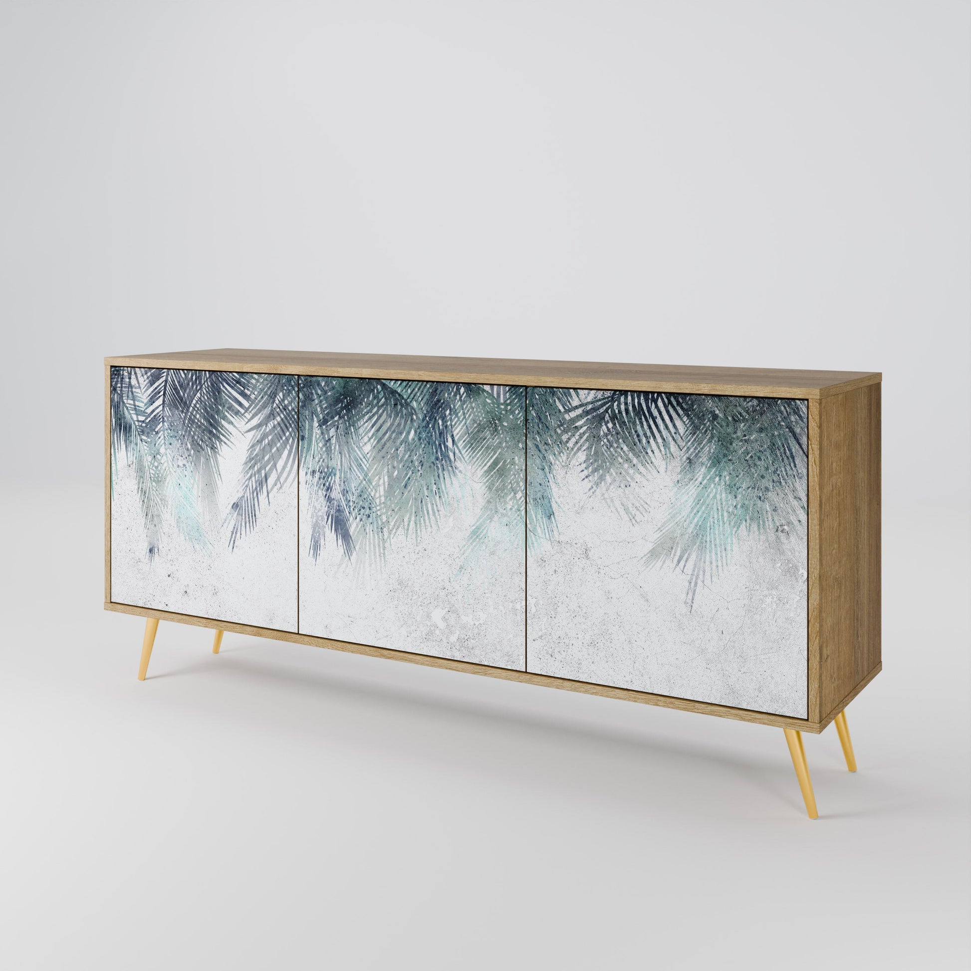 Buffet 3 portes PALM VEIL effet chêne
