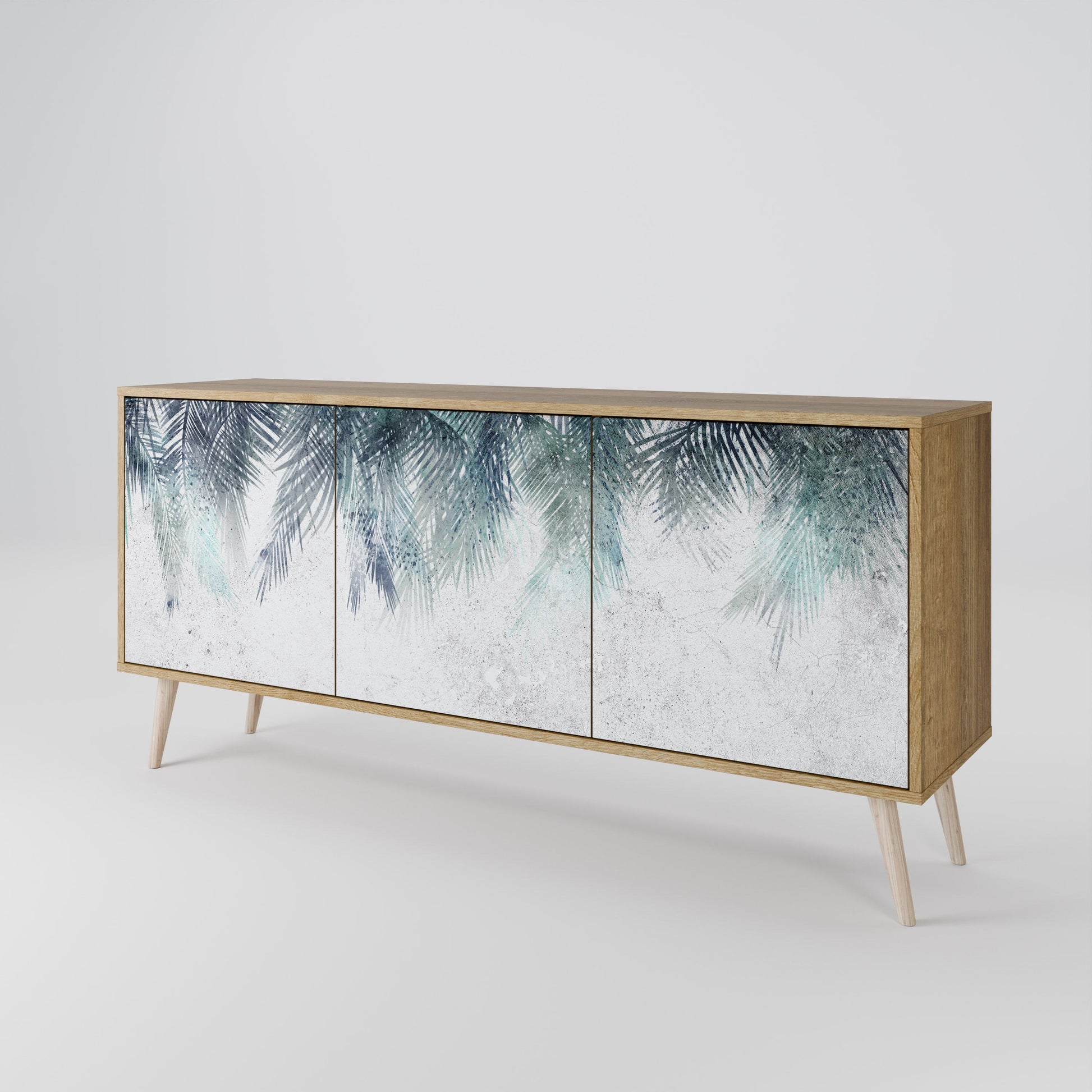 Buffet 3 portes PALM VEIL effet chêne