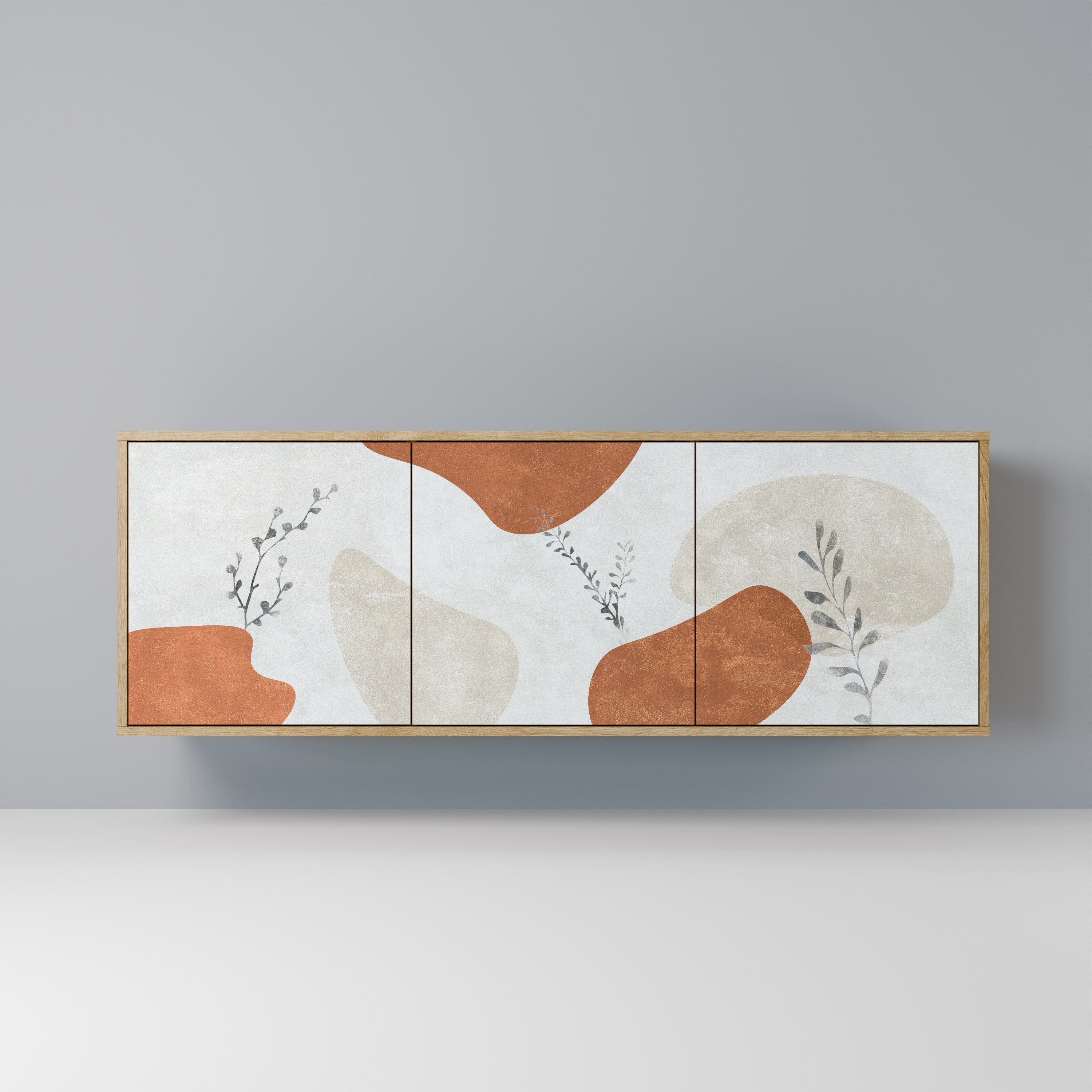 Buffet 3 portes TRANQUIL TWIG effet chêne