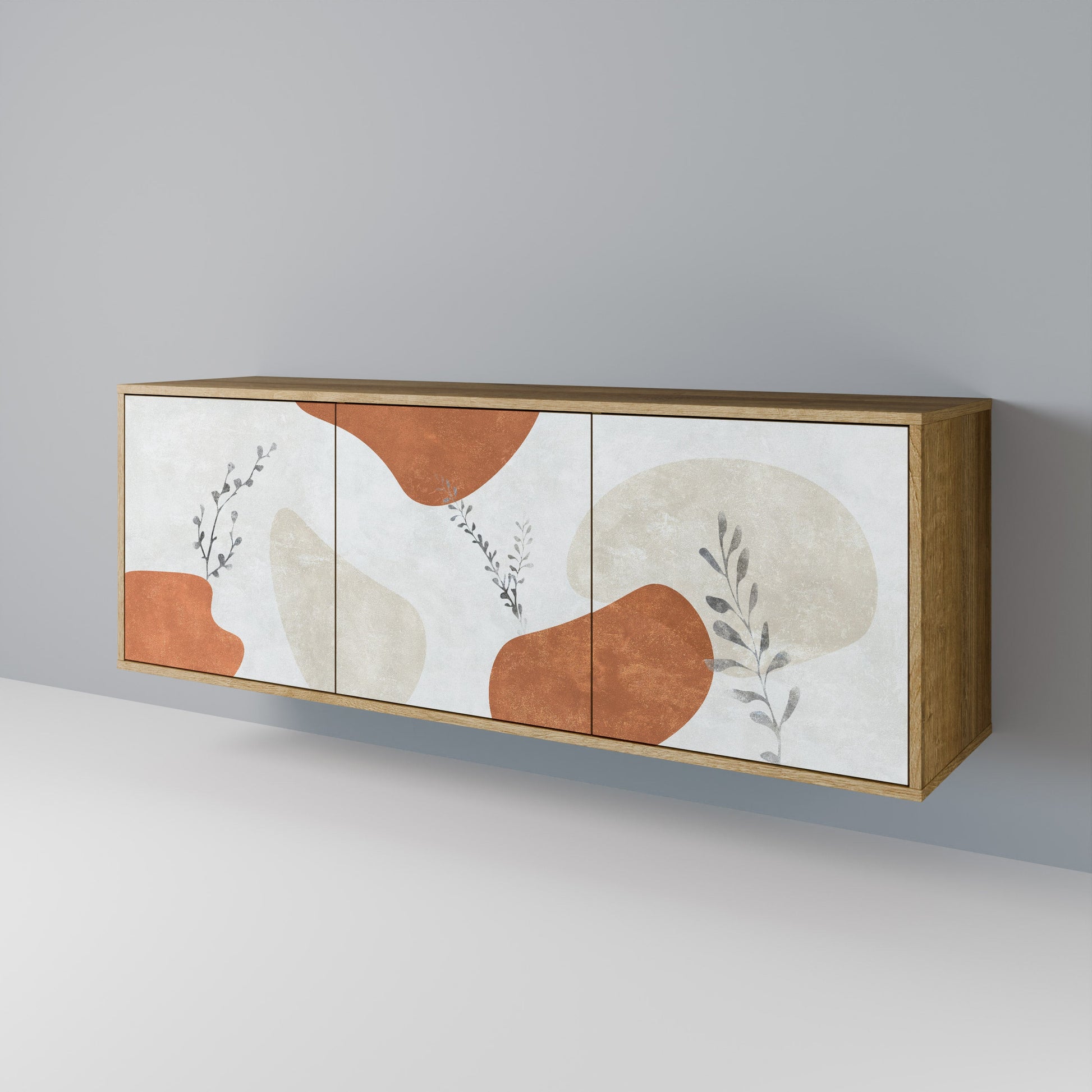 Buffet 3 portes TRANQUIL TWIG effet chêne