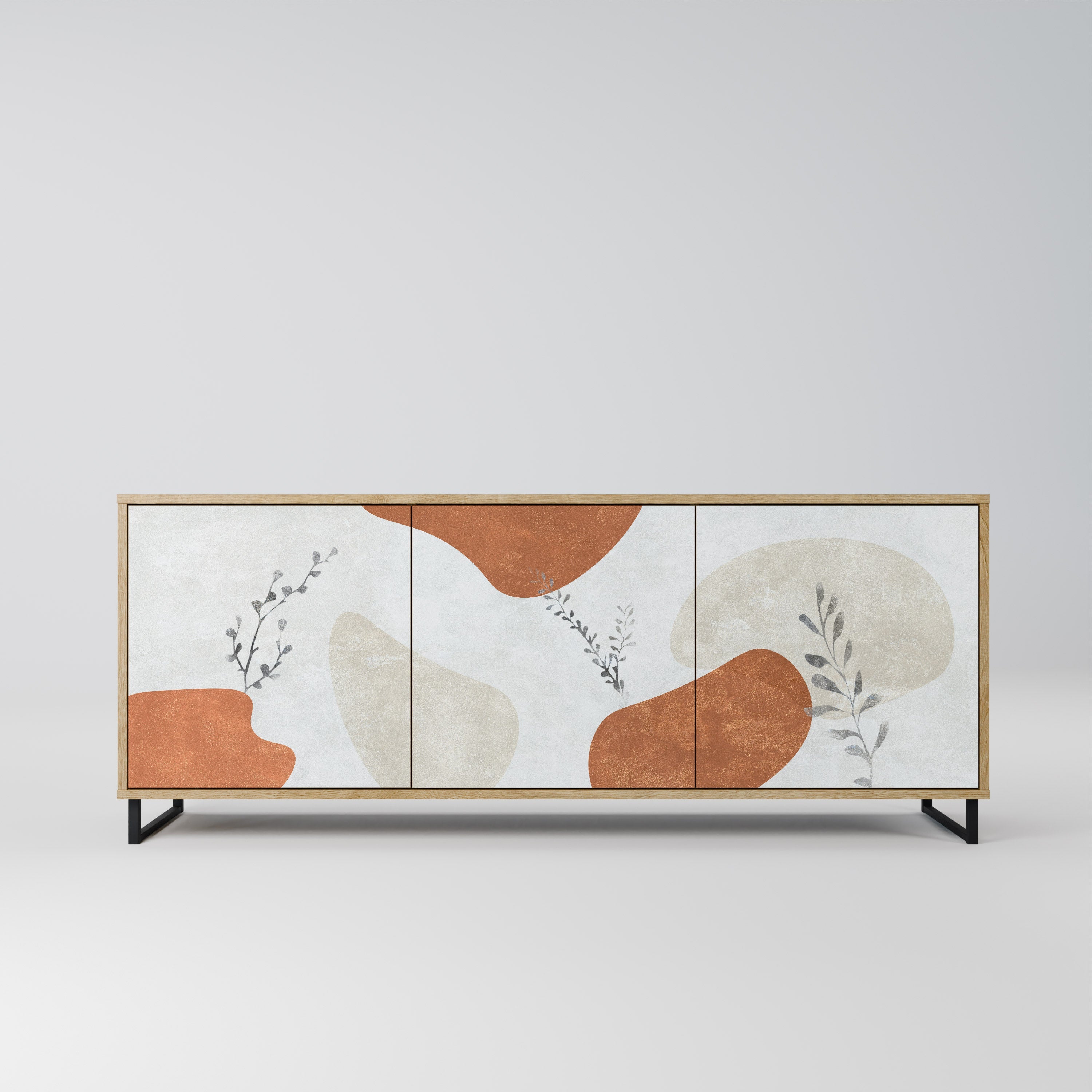 Buffet 3 portes TRANQUIL TWIG effet chêne