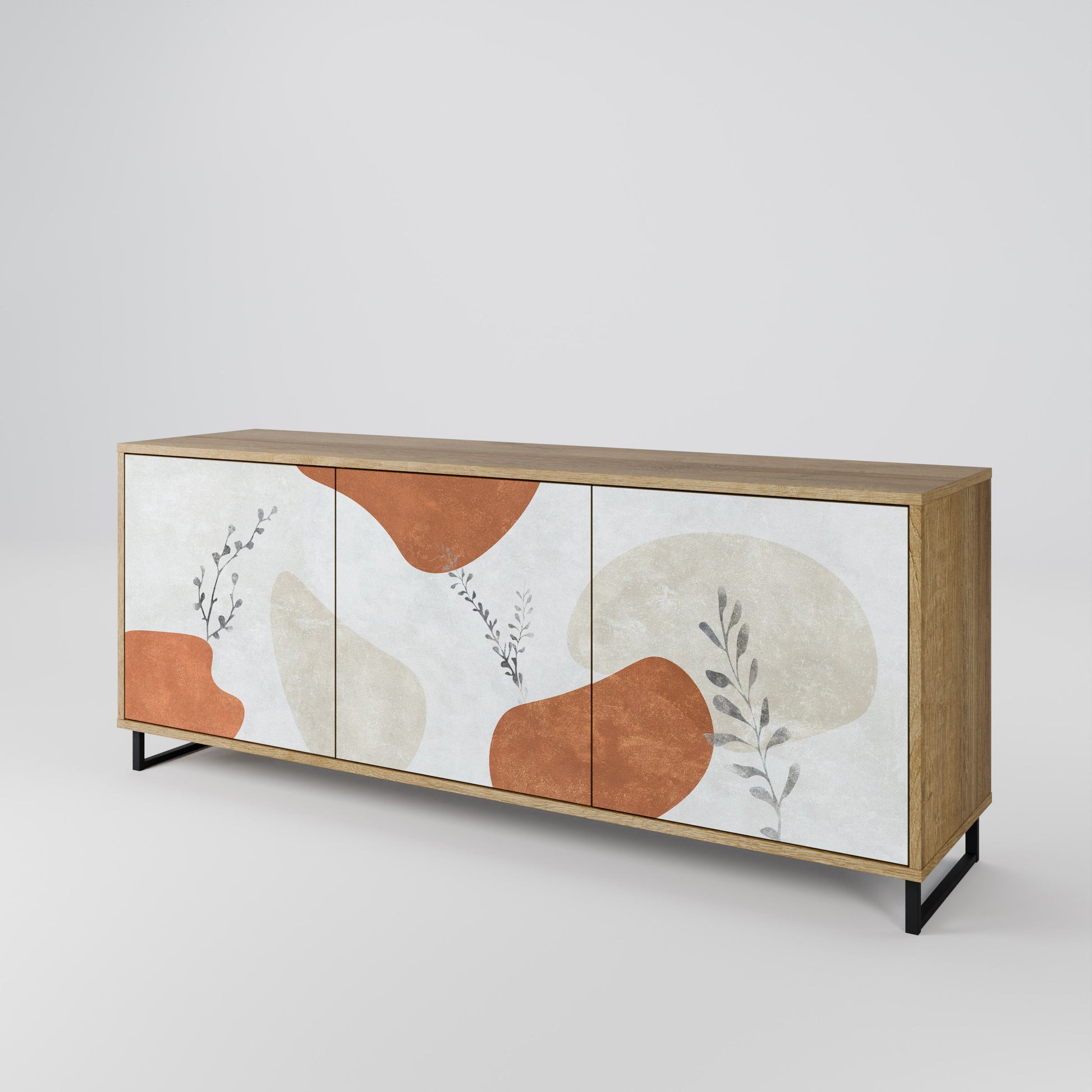 Buffet 3 portes TRANQUIL TWIG effet chêne