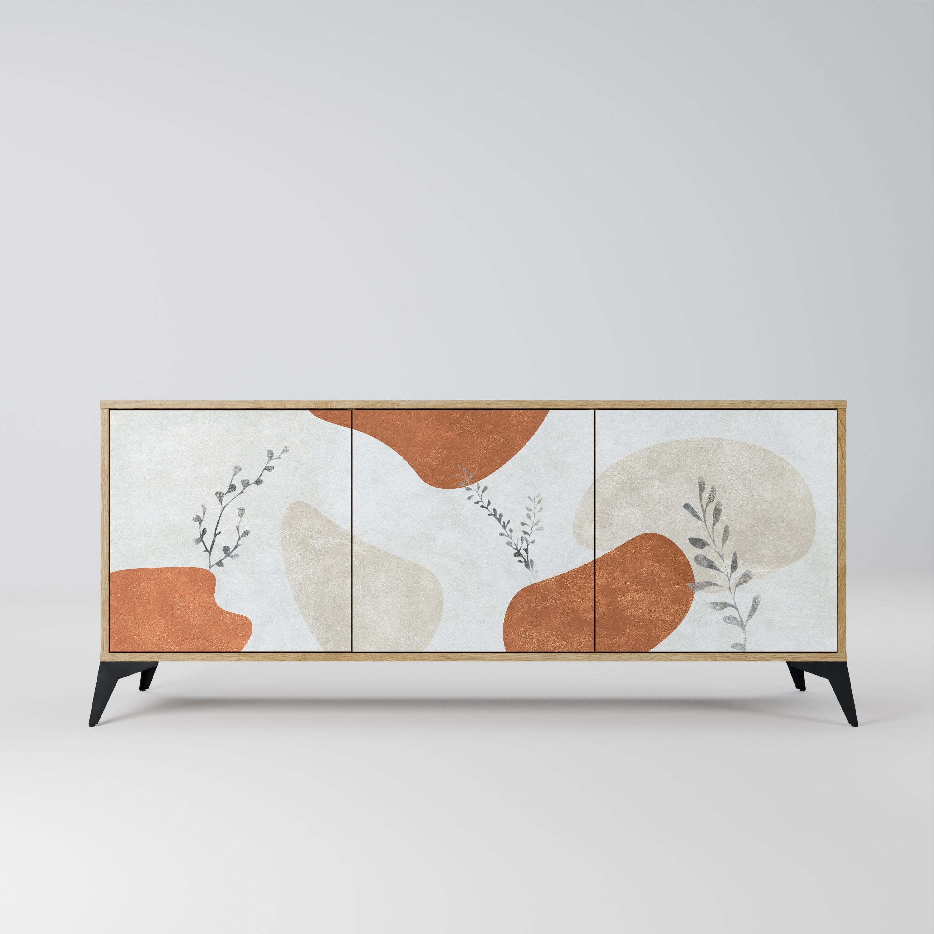 Buffet 3 portes TRANQUIL TWIG effet chêne