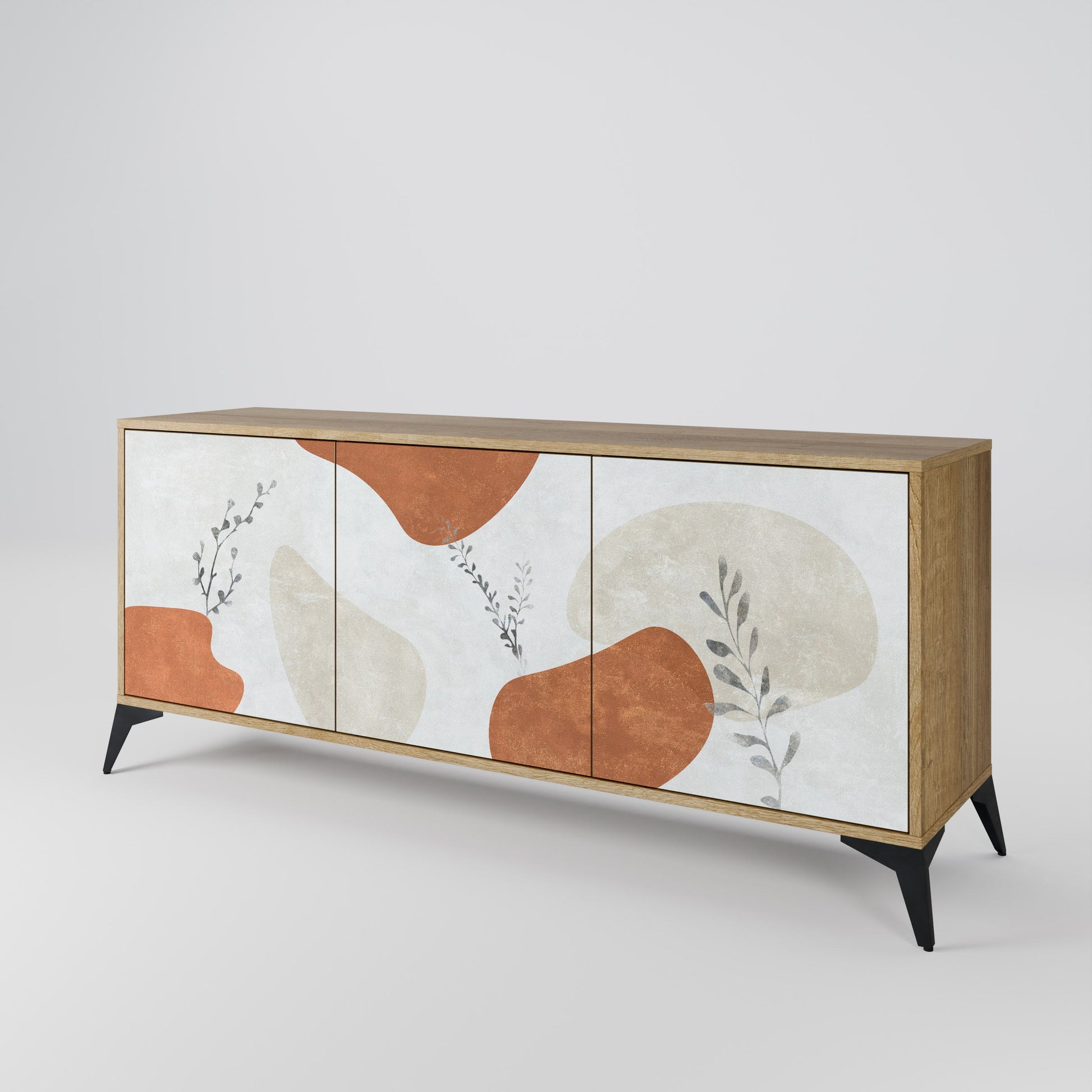 Buffet 3 portes TRANQUIL TWIG effet chêne