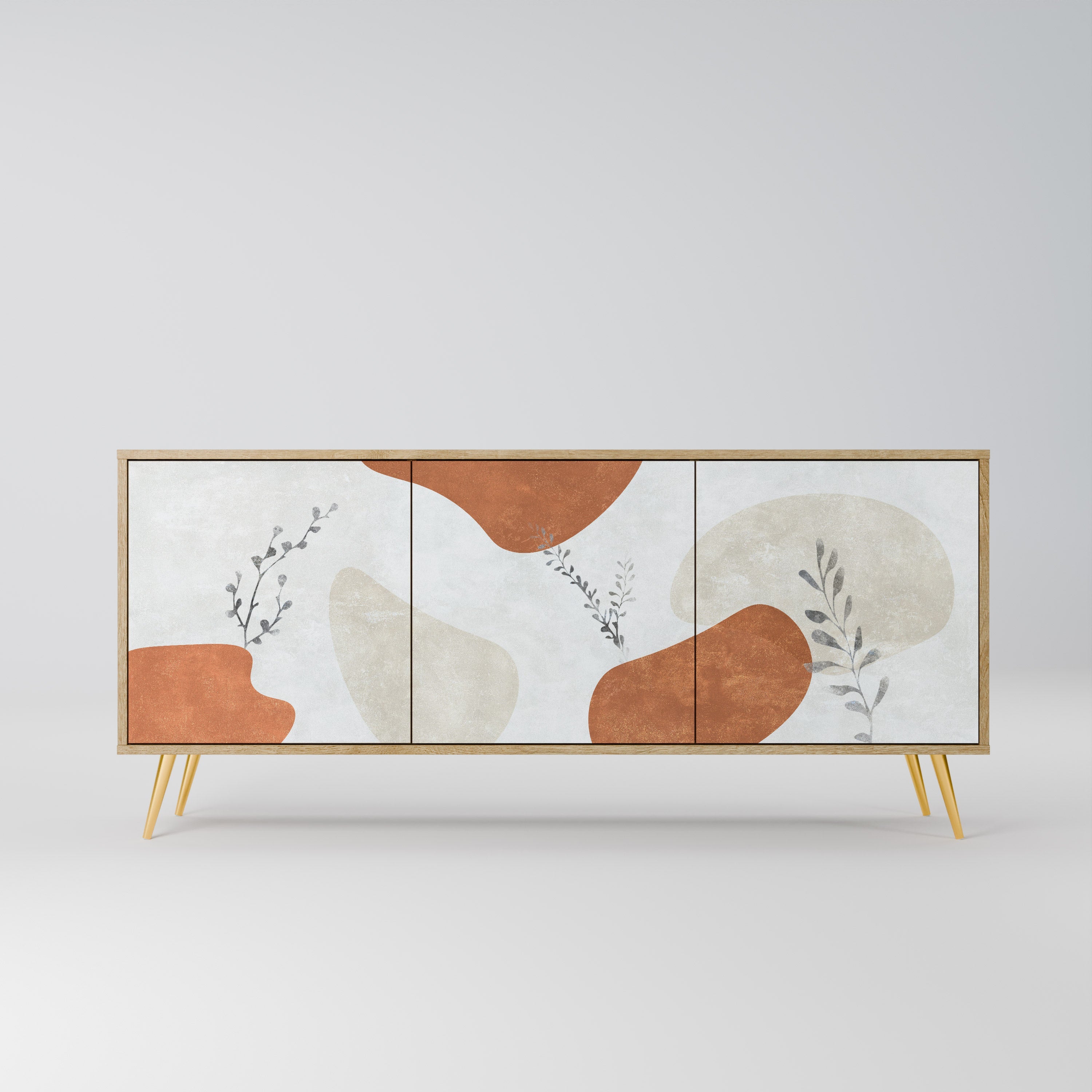 Buffet 3 portes TRANQUIL TWIG effet chêne