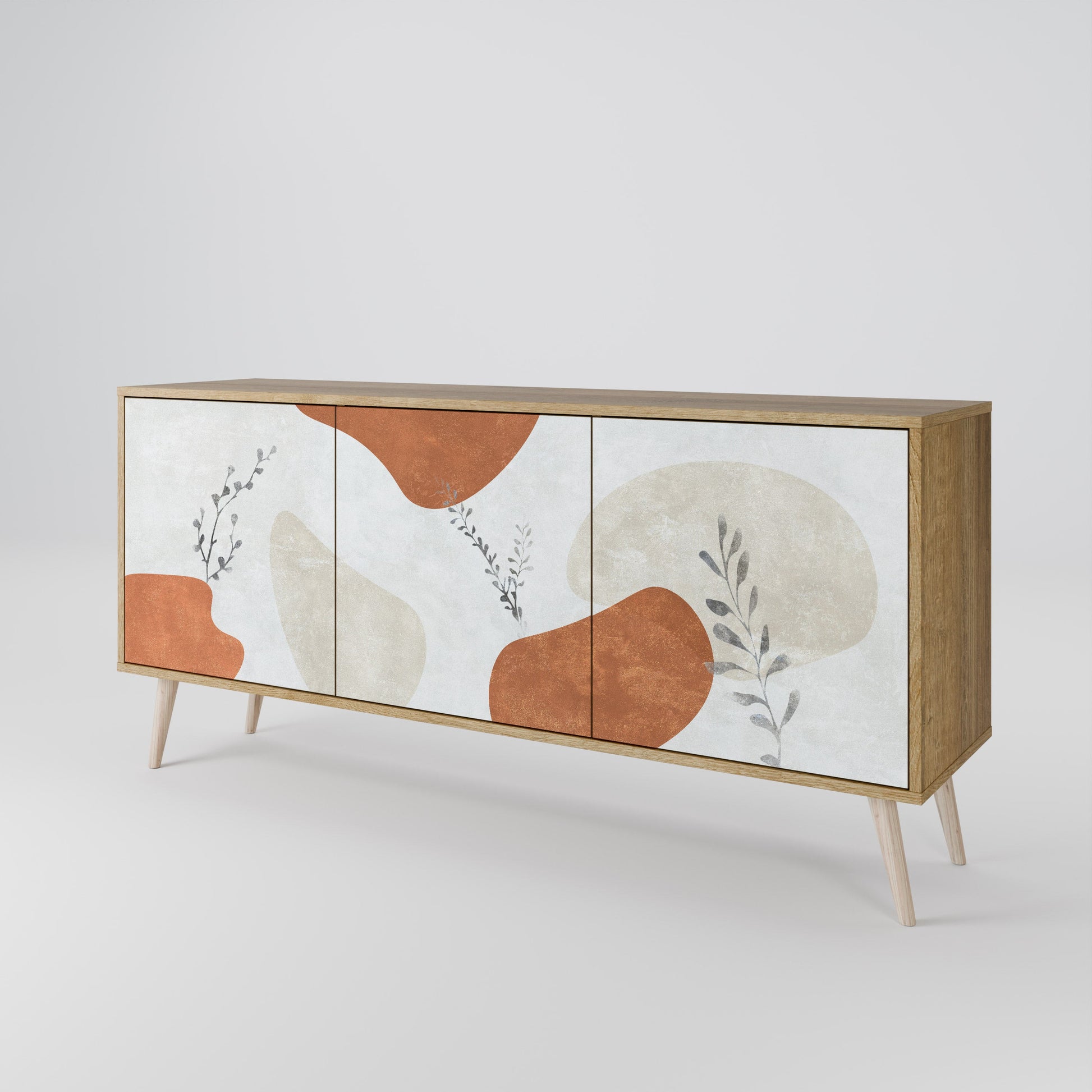 Buffet 3 portes TRANQUIL TWIG effet chêne