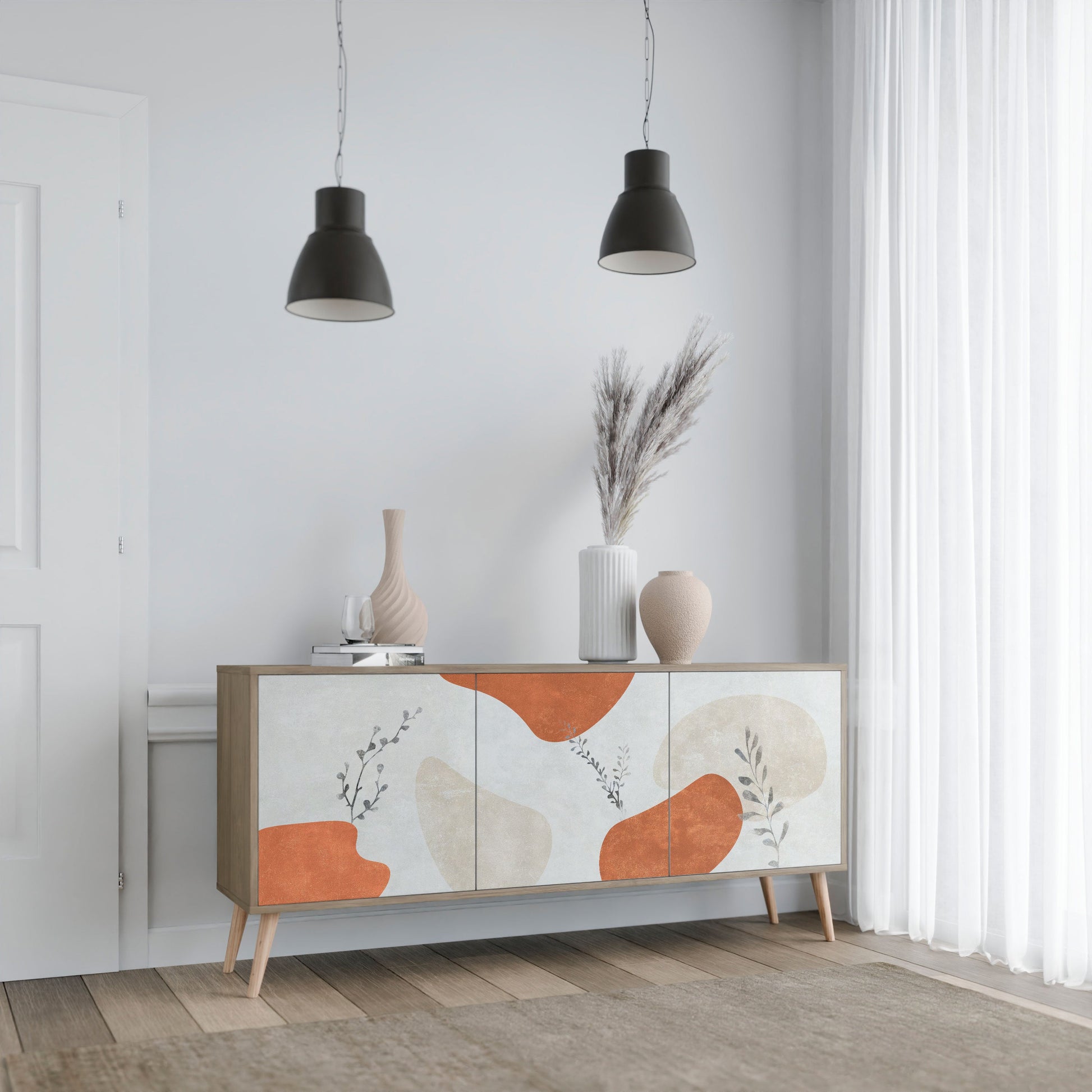 Buffet 3 portes TRANQUIL TWIG effet chêne