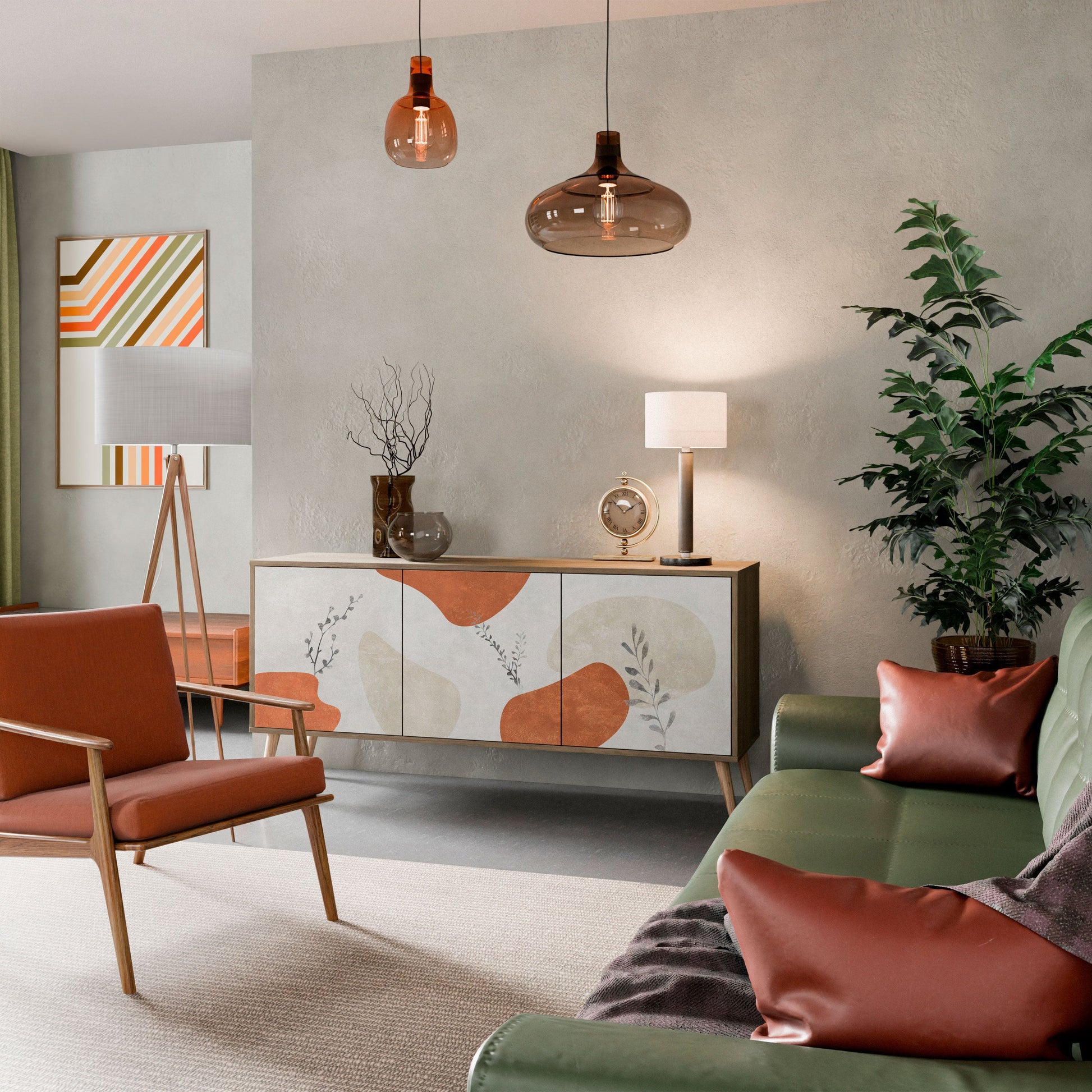 Buffet 3 portes TRANQUIL TWIG effet chêne
