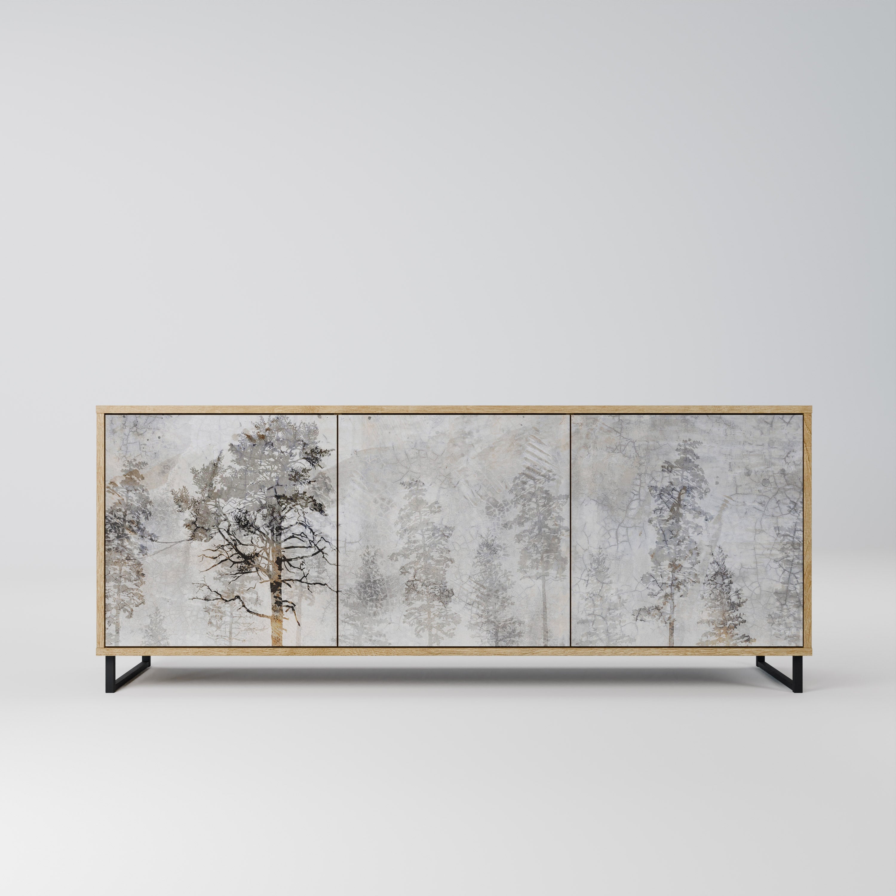 Buffet 3 portes effet chêne FADE IN THE TREES