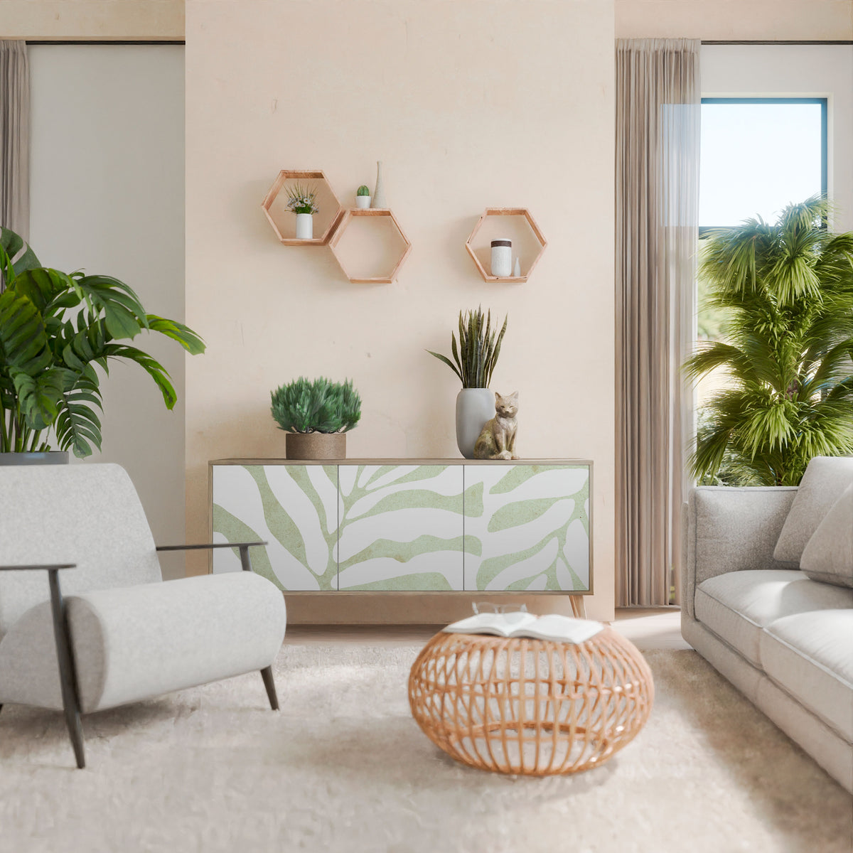 BOTANICAL SPARK 3-Door Sideboard
