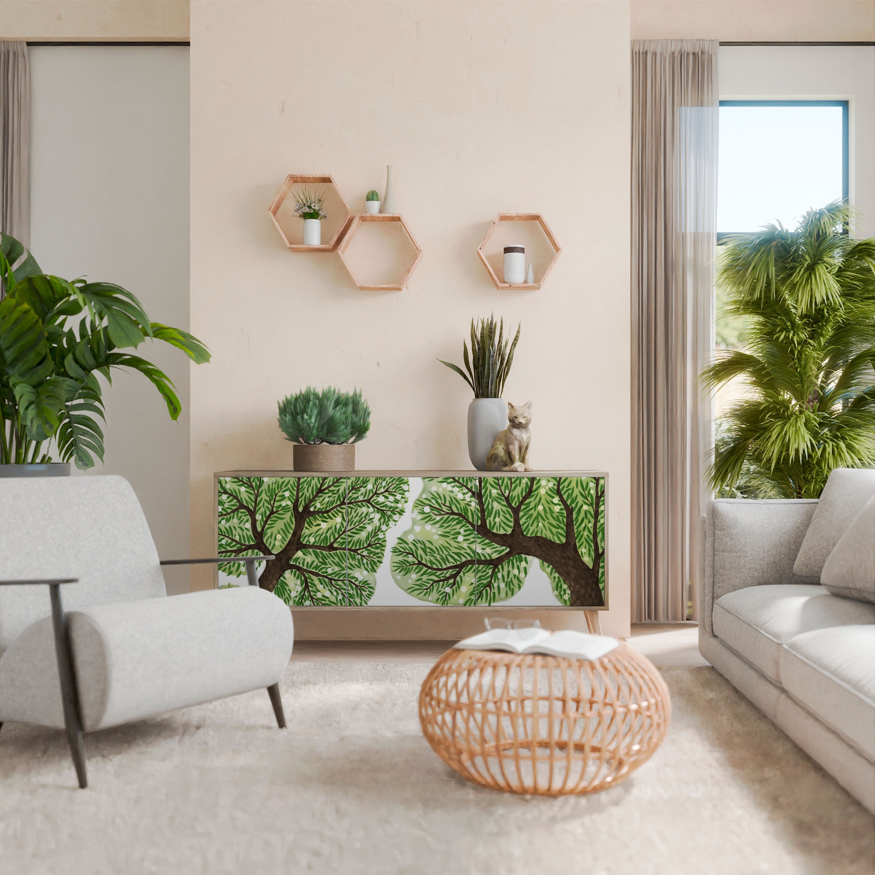 Buffet 3 portes WILDERNESS DASH effet chêne