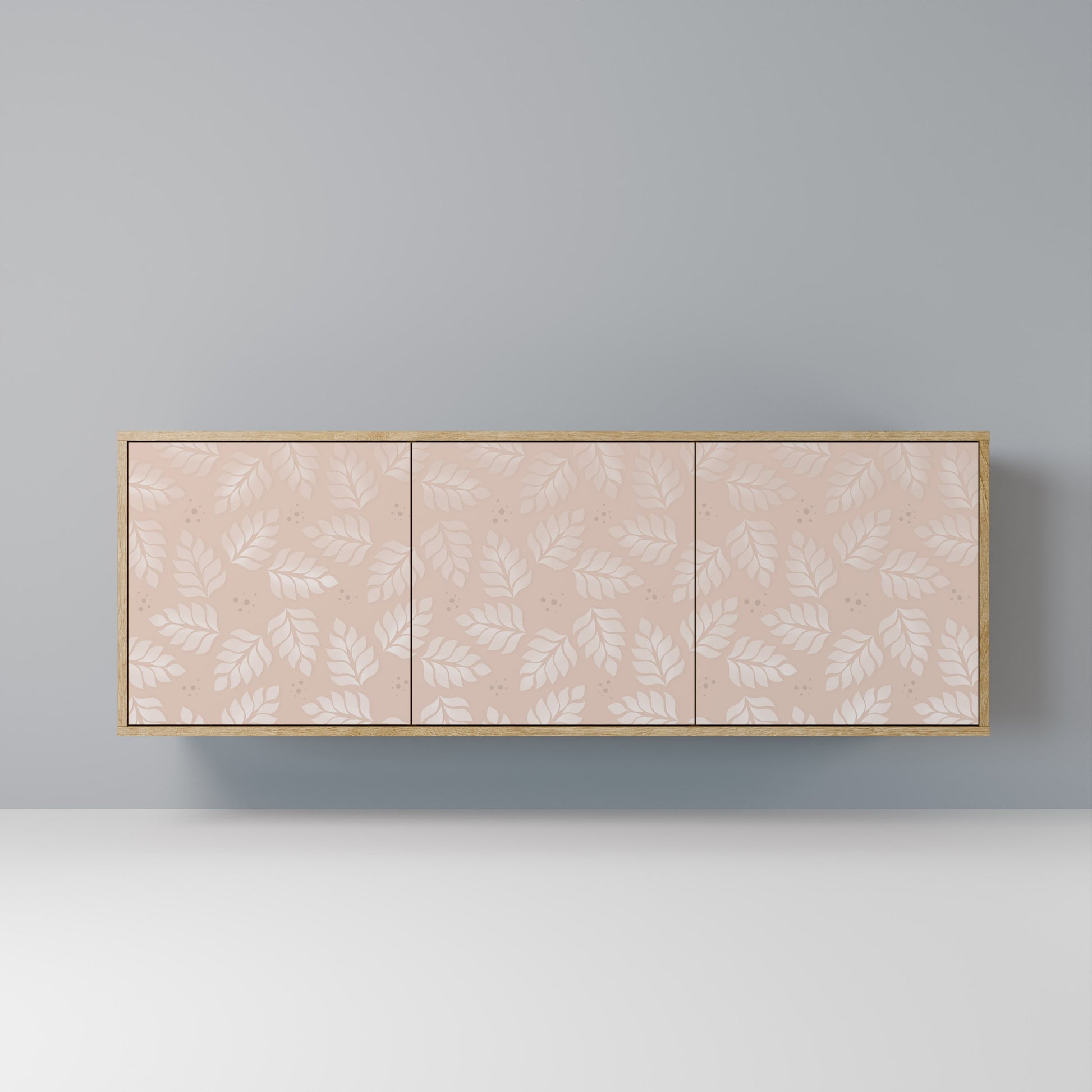Buffet 3 portes effet chêne LEAVES ON BEIGE