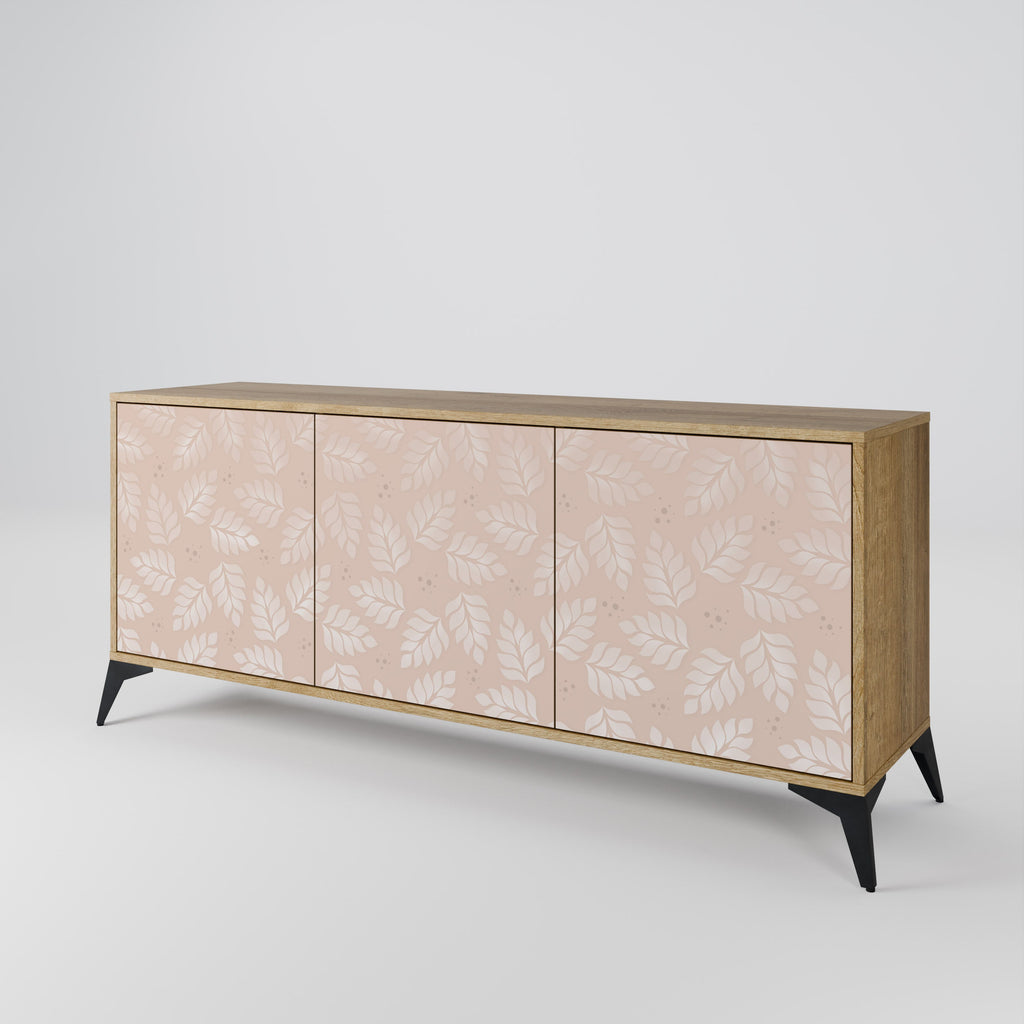 Buffet 3 portes effet chêne LEAVES ON BEIGE