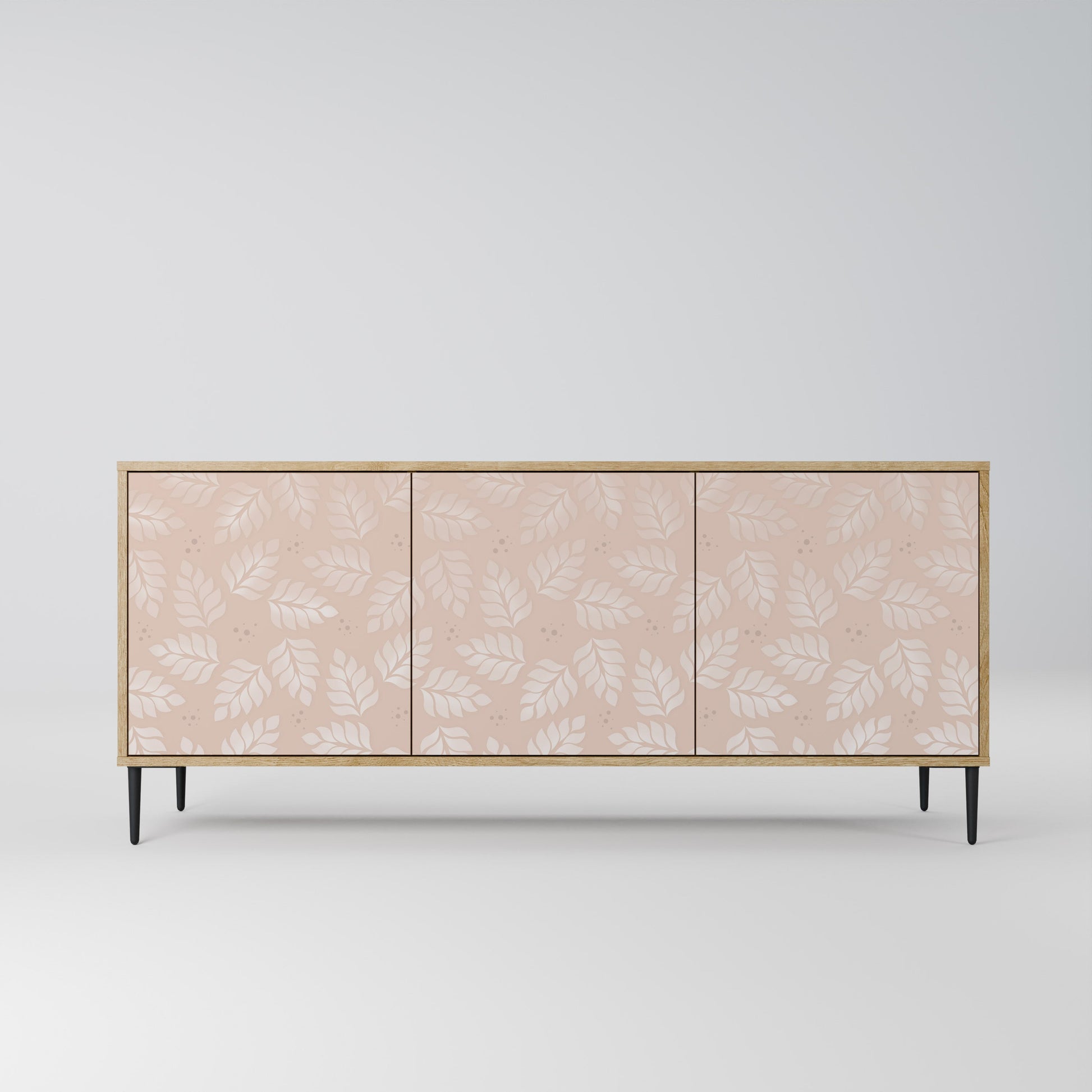 Buffet 3 portes effet chêne LEAVES ON BEIGE