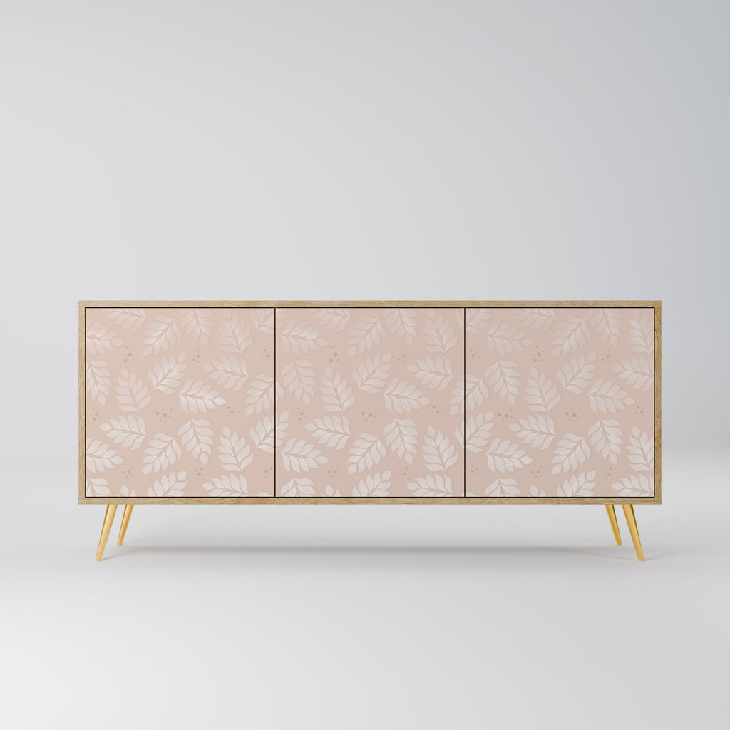Buffet 3 portes effet chêne LEAVES ON BEIGE