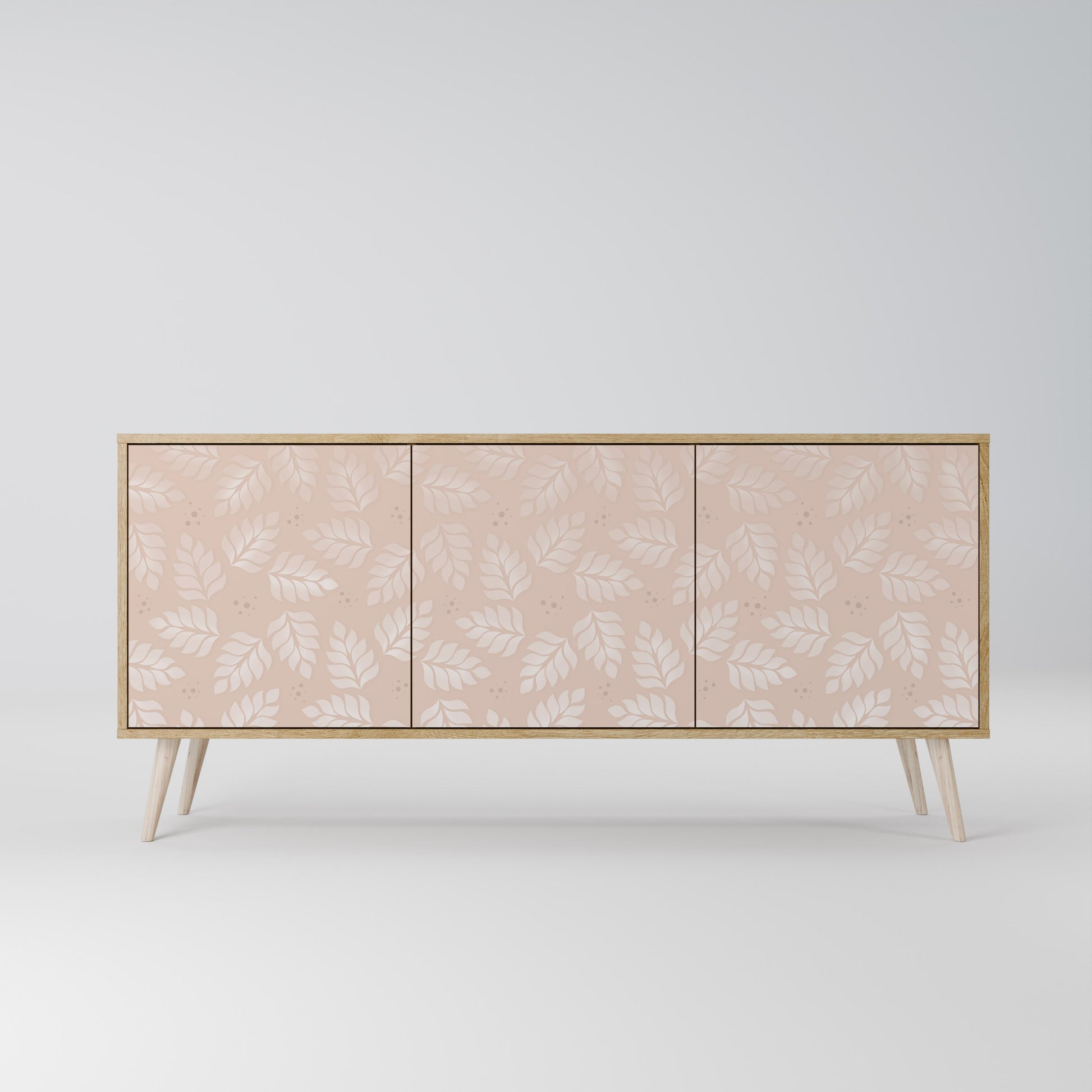 Buffet 3 portes effet chêne LEAVES ON BEIGE