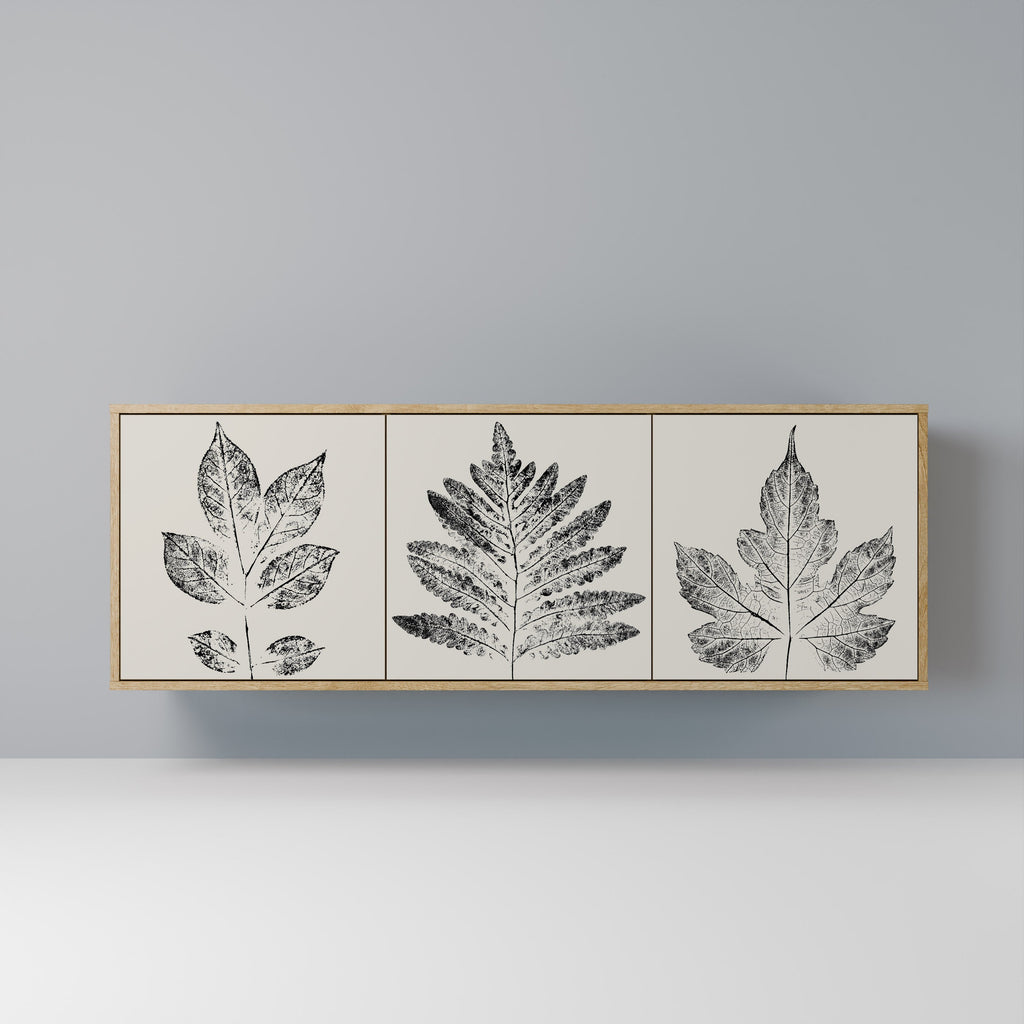 Buffet 3 portes LEAFY STAMPS effet chêne