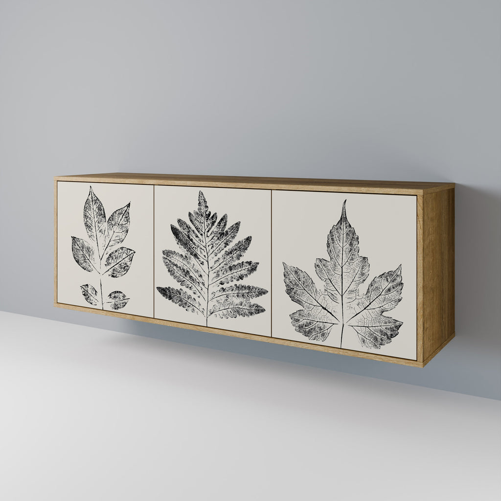 Buffet 3 portes LEAFY STAMPS effet chêne