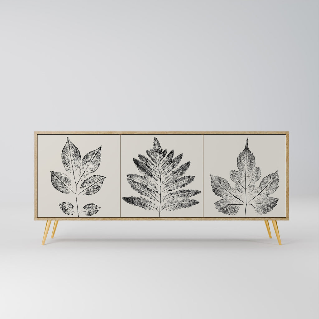 Buffet 3 portes LEAFY STAMPS effet chêne