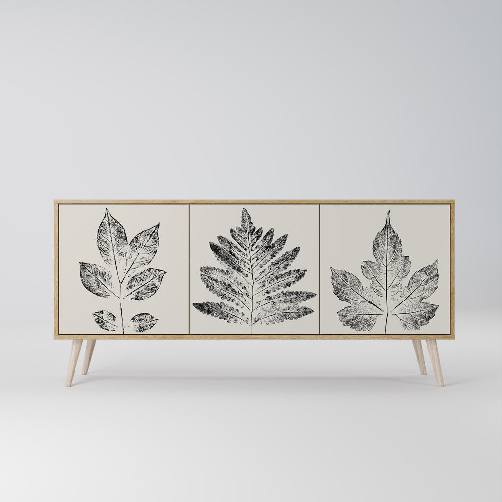 Buffet 3 portes LEAFY STAMPS effet chêne