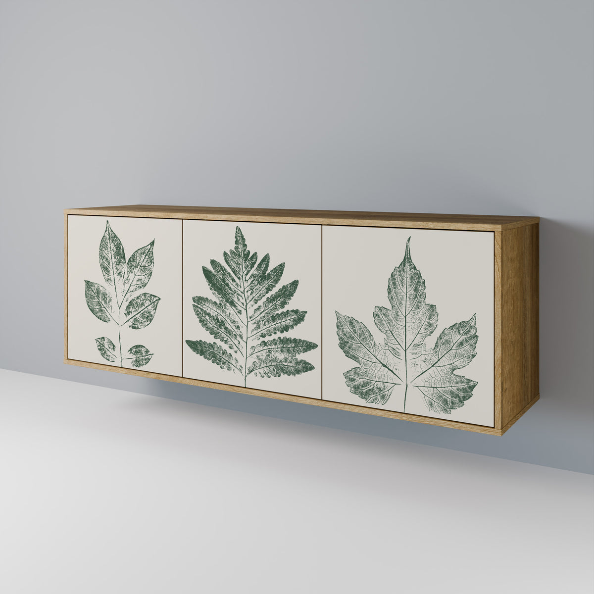 GREEN LEAFY STAMPS 3-Door Sideboard