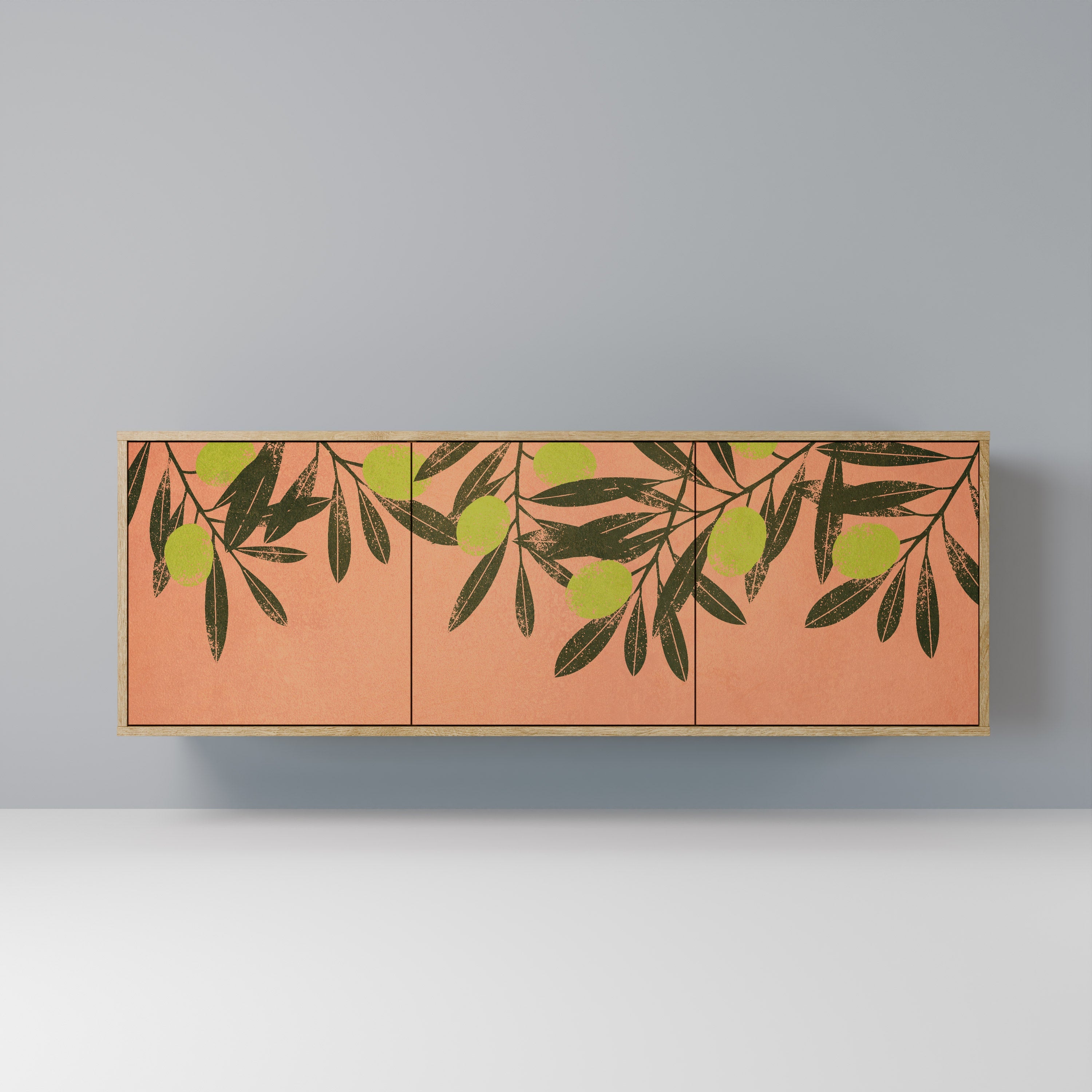 Buffet 3 portes JUICY OLIVES effet chêne