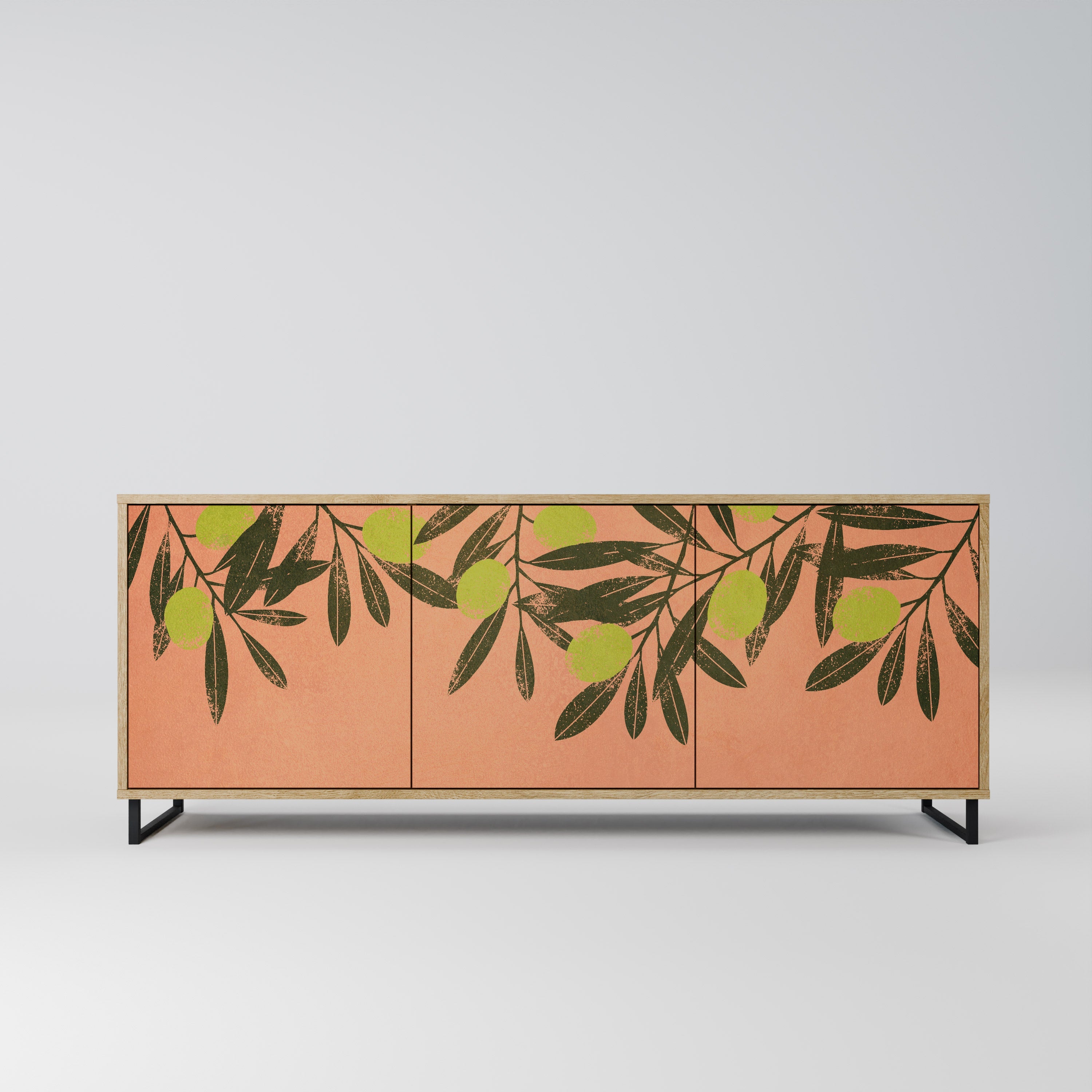 Buffet 3 portes JUICY OLIVES effet chêne