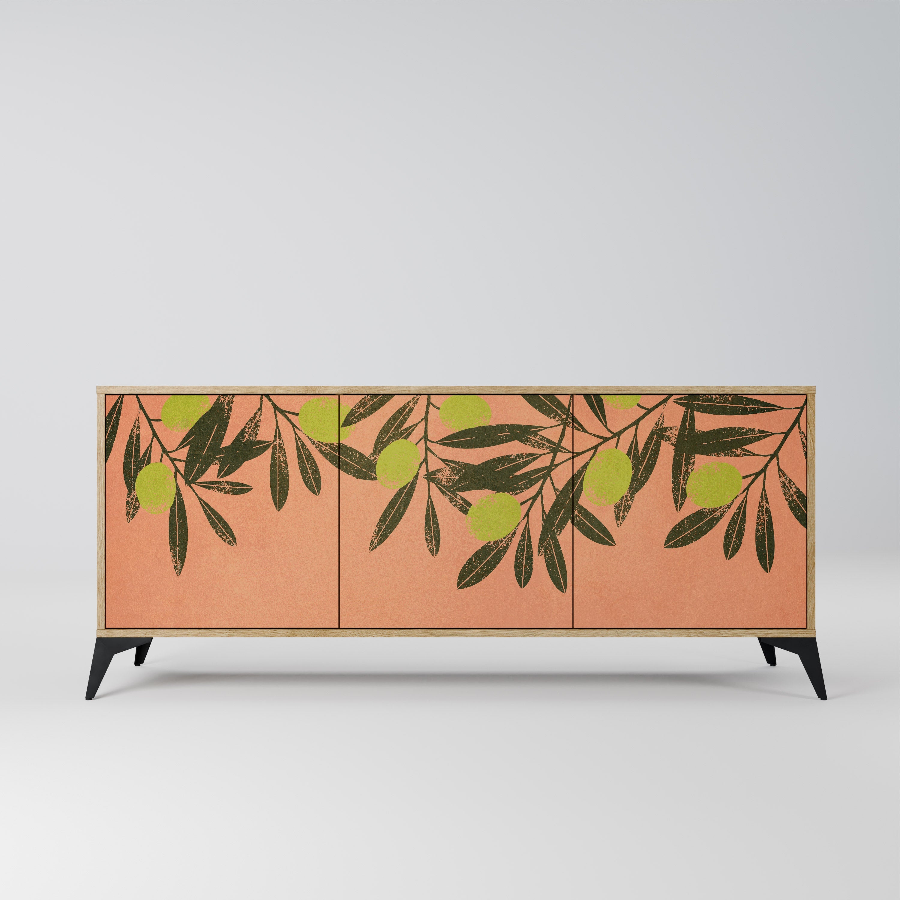 Buffet 3 portes JUICY OLIVES effet chêne