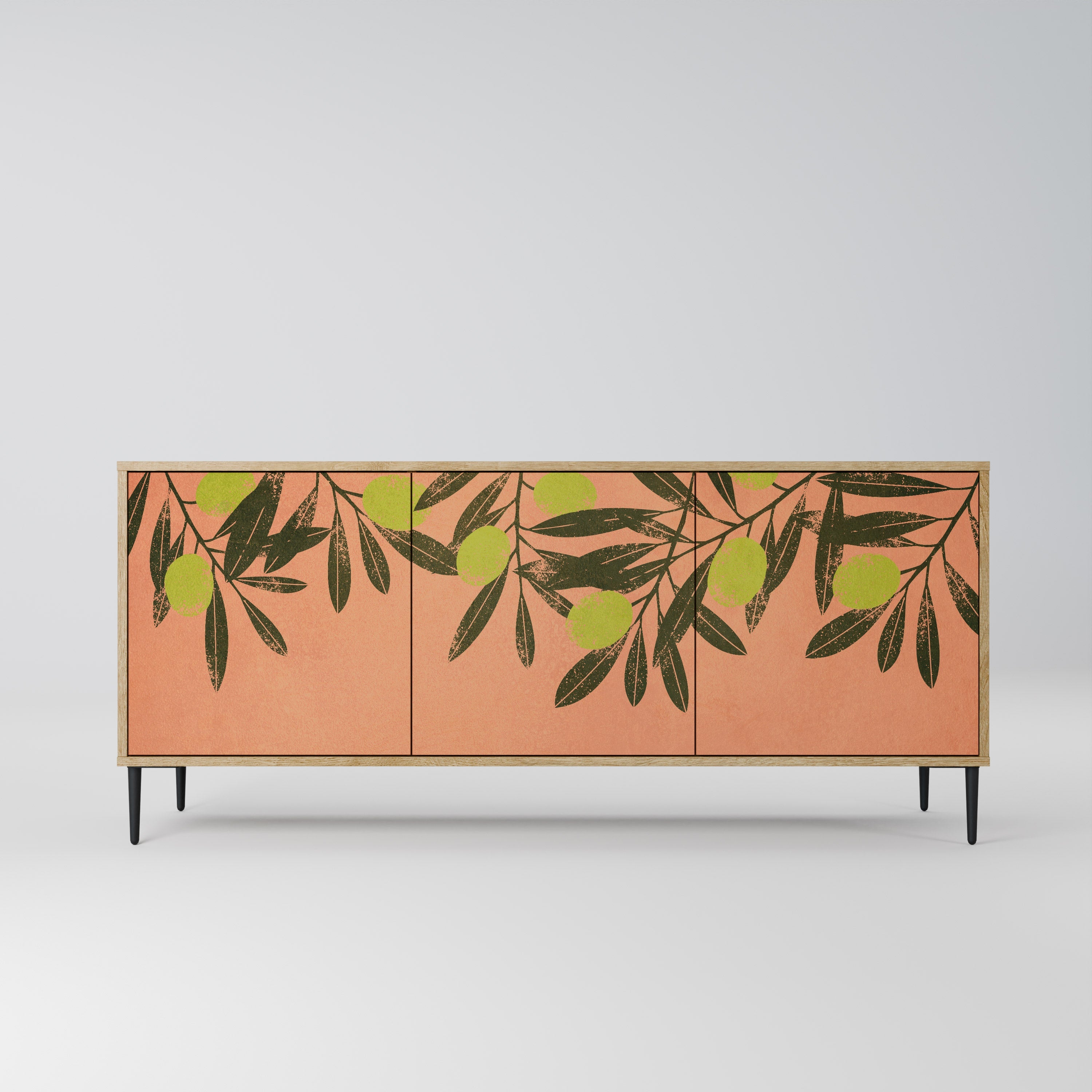 Buffet 3 portes JUICY OLIVES effet chêne