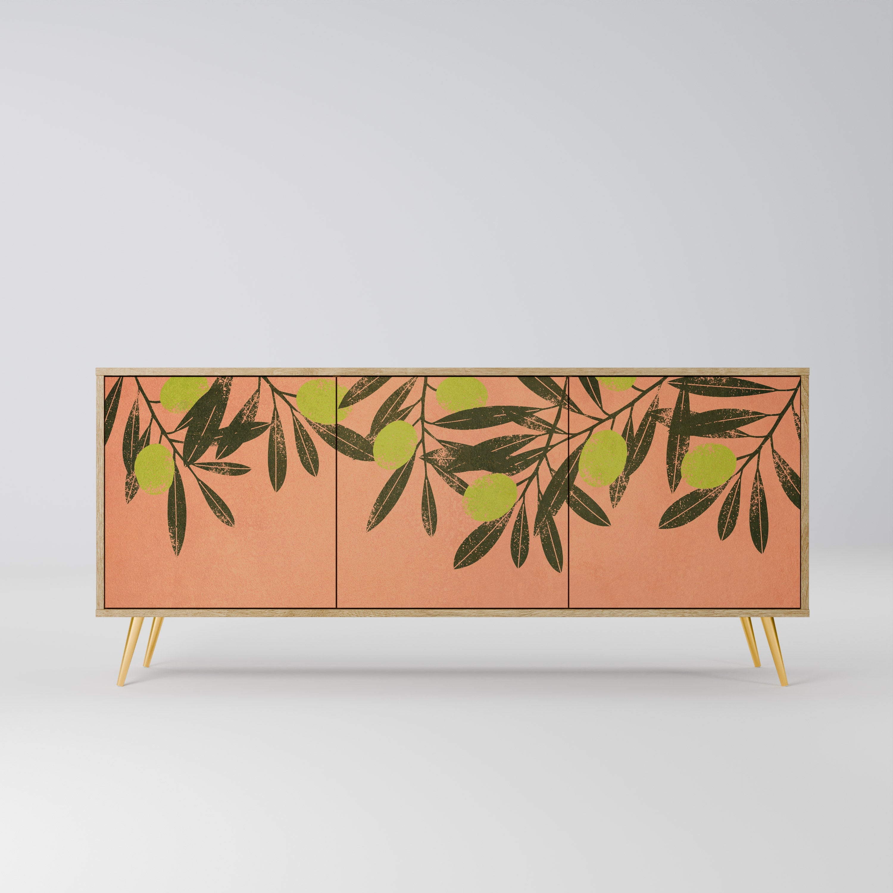 Buffet 3 portes JUICY OLIVES effet chêne