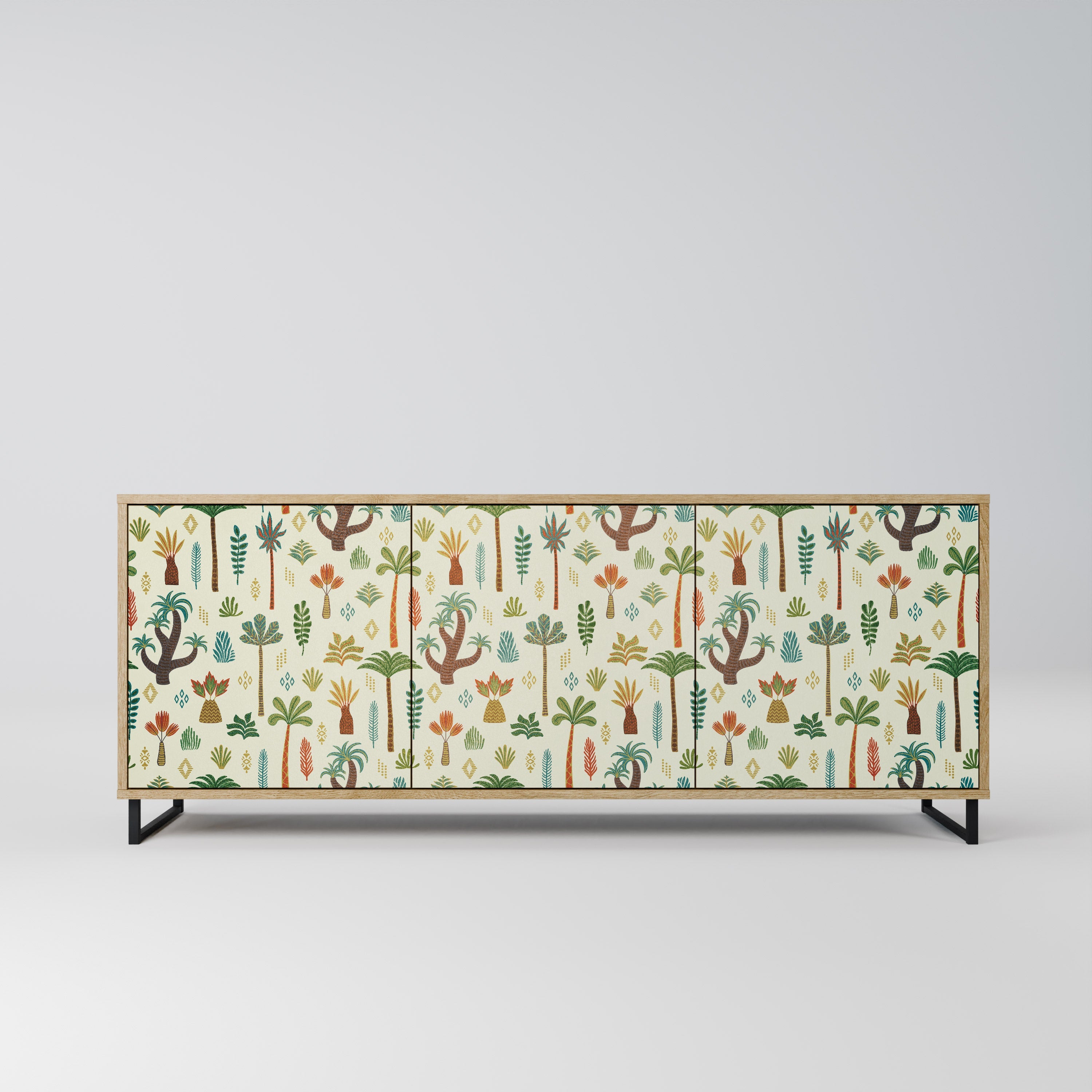 Buffet 3 portes effet chêne PALM SPRING