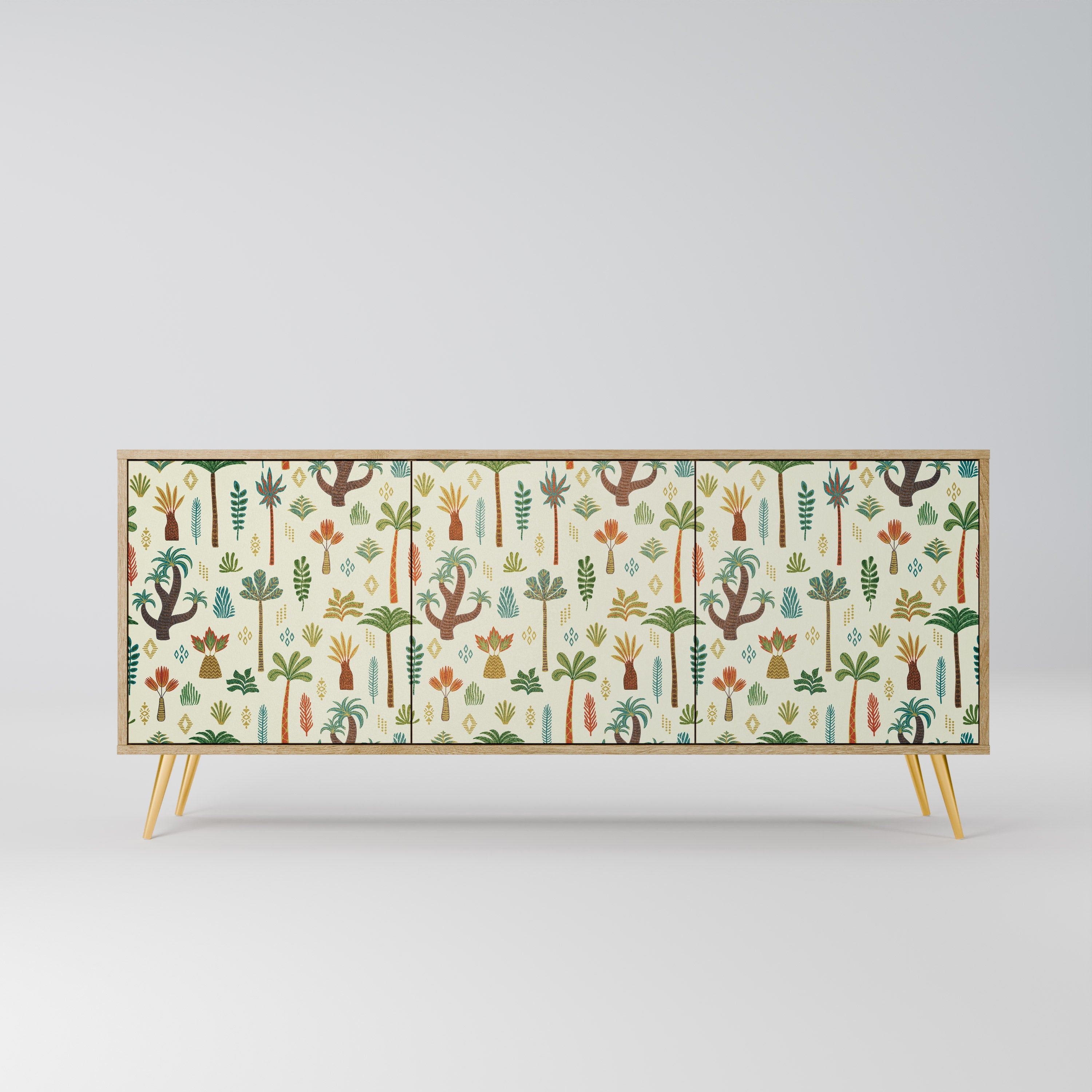 Buffet 3 portes effet chêne PALM SPRING