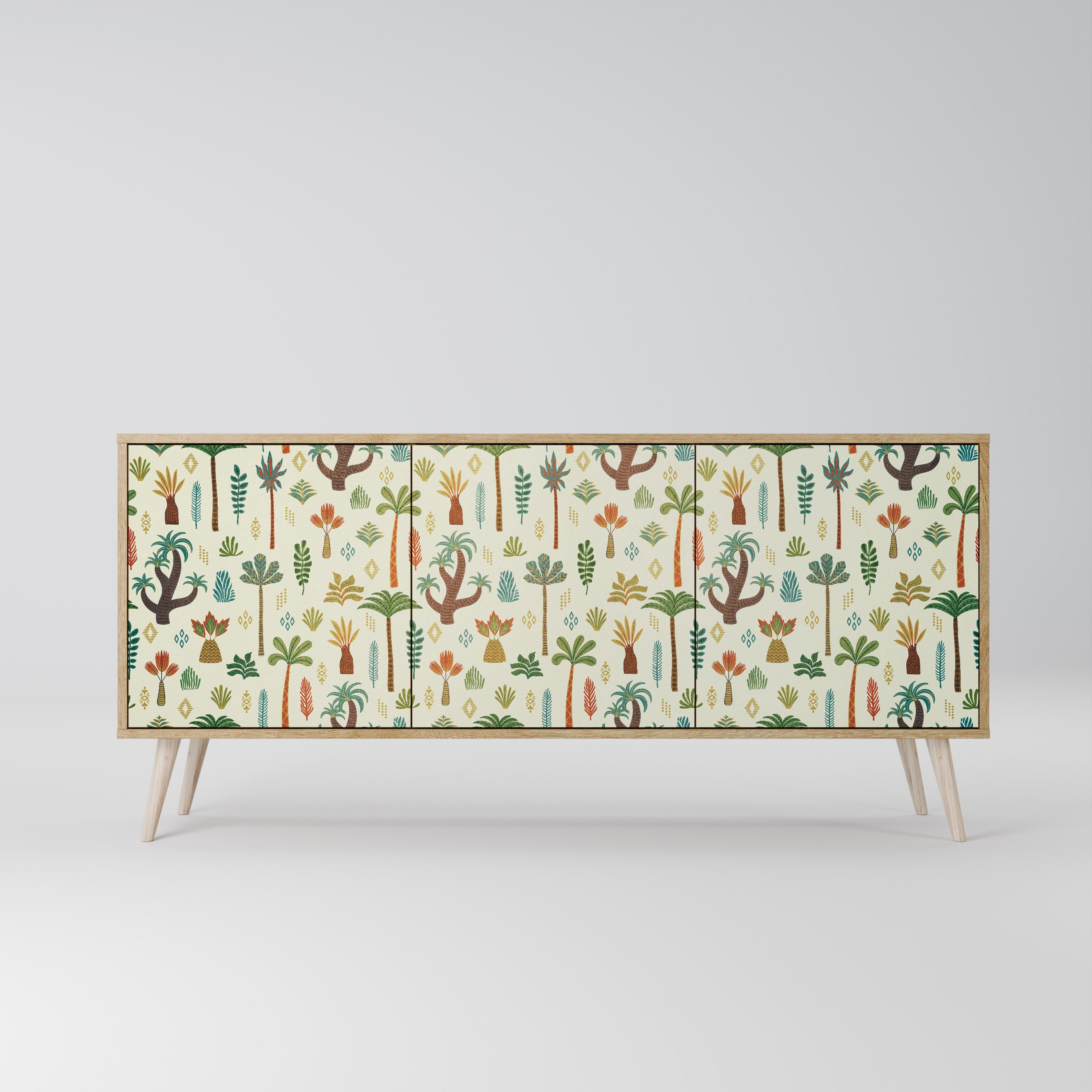 Buffet 3 portes effet chêne PALM SPRING