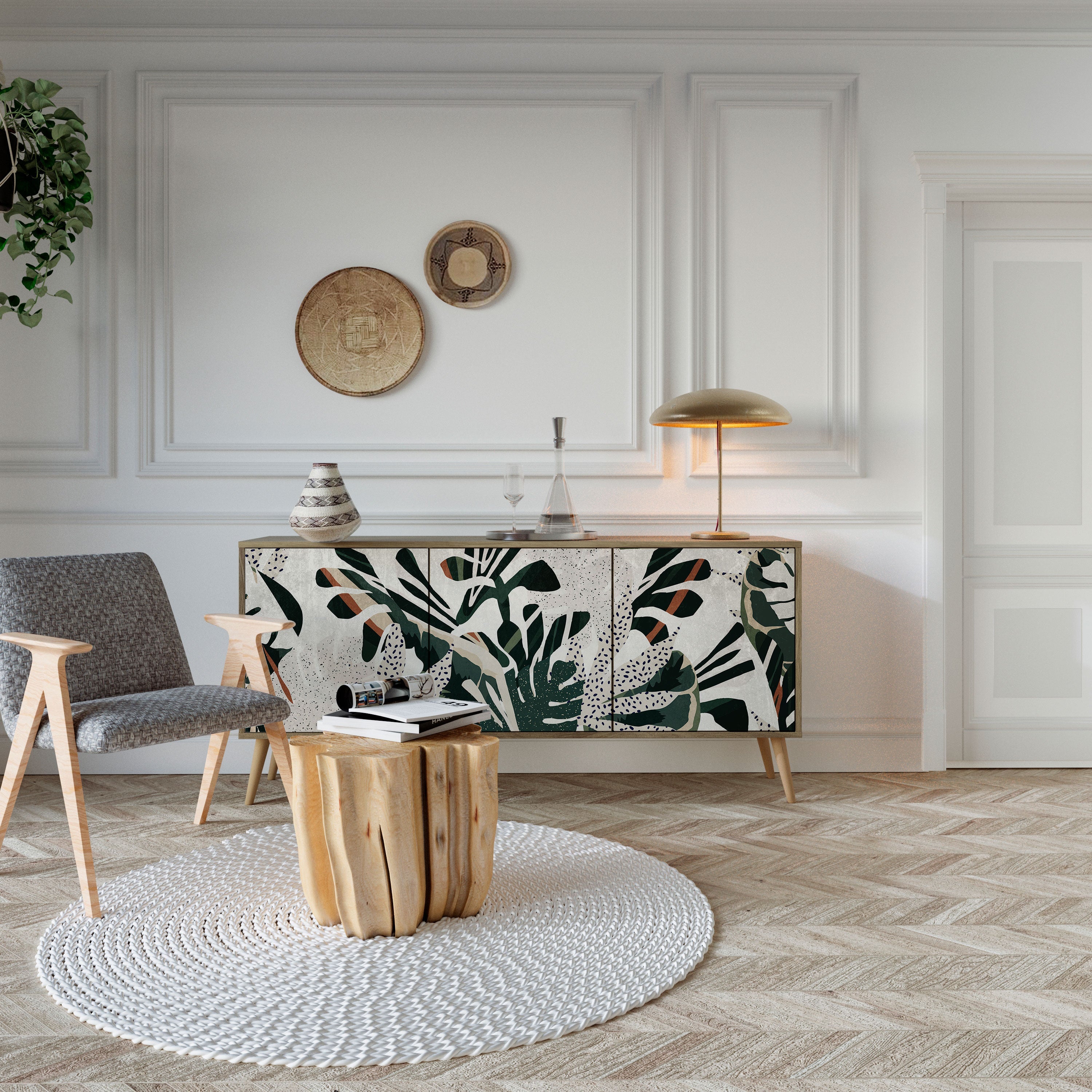 Buffet 3 portes VERDURE FORMATION effet chêne