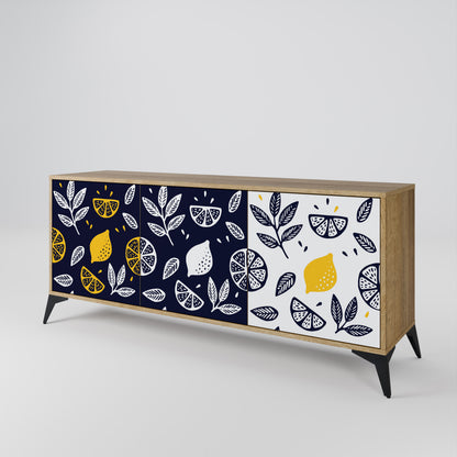 CITRUS BLACK AND WHITE 3-Door Sideboard