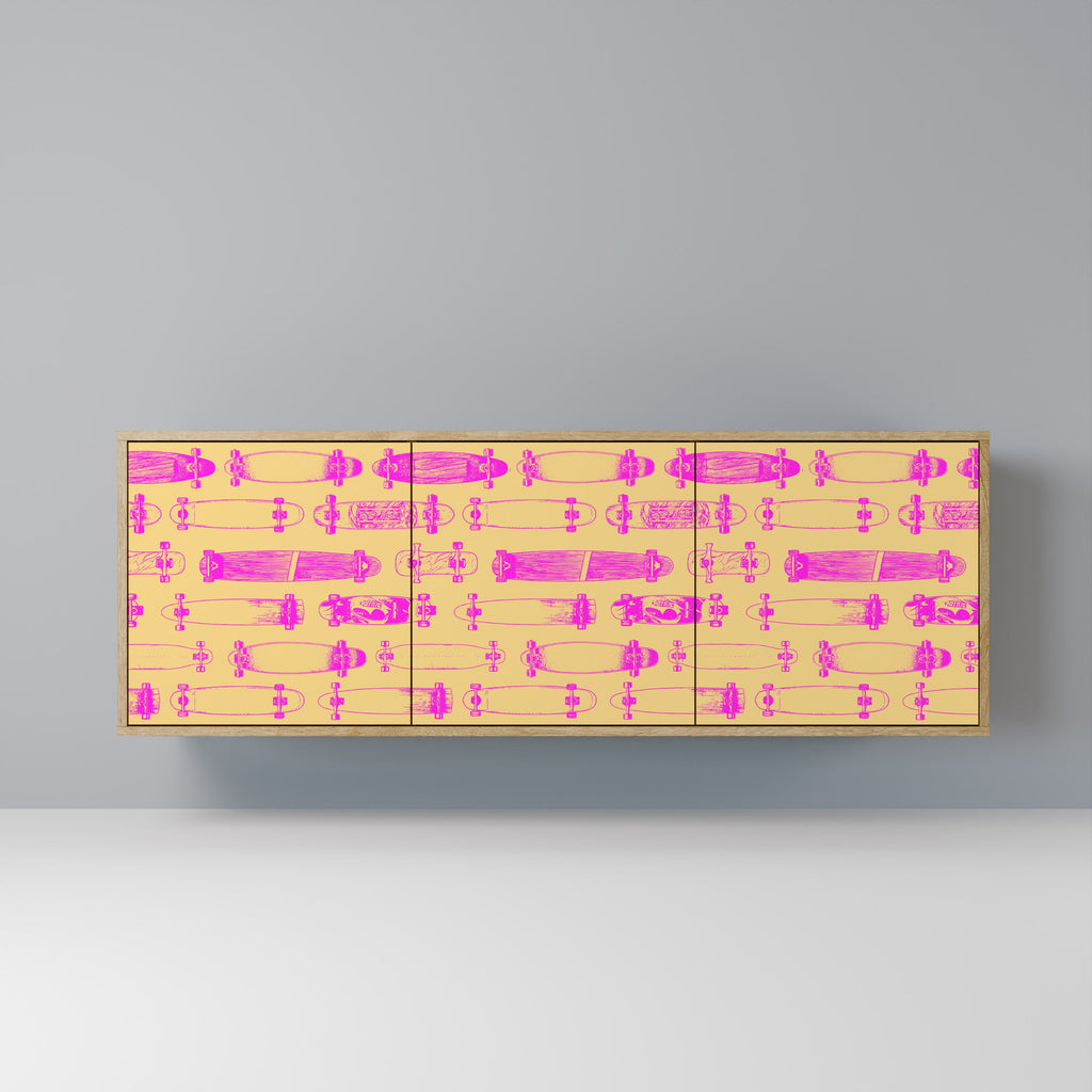 Buffet 3 portes effet chêne SKATEBOARD ARTISTRY