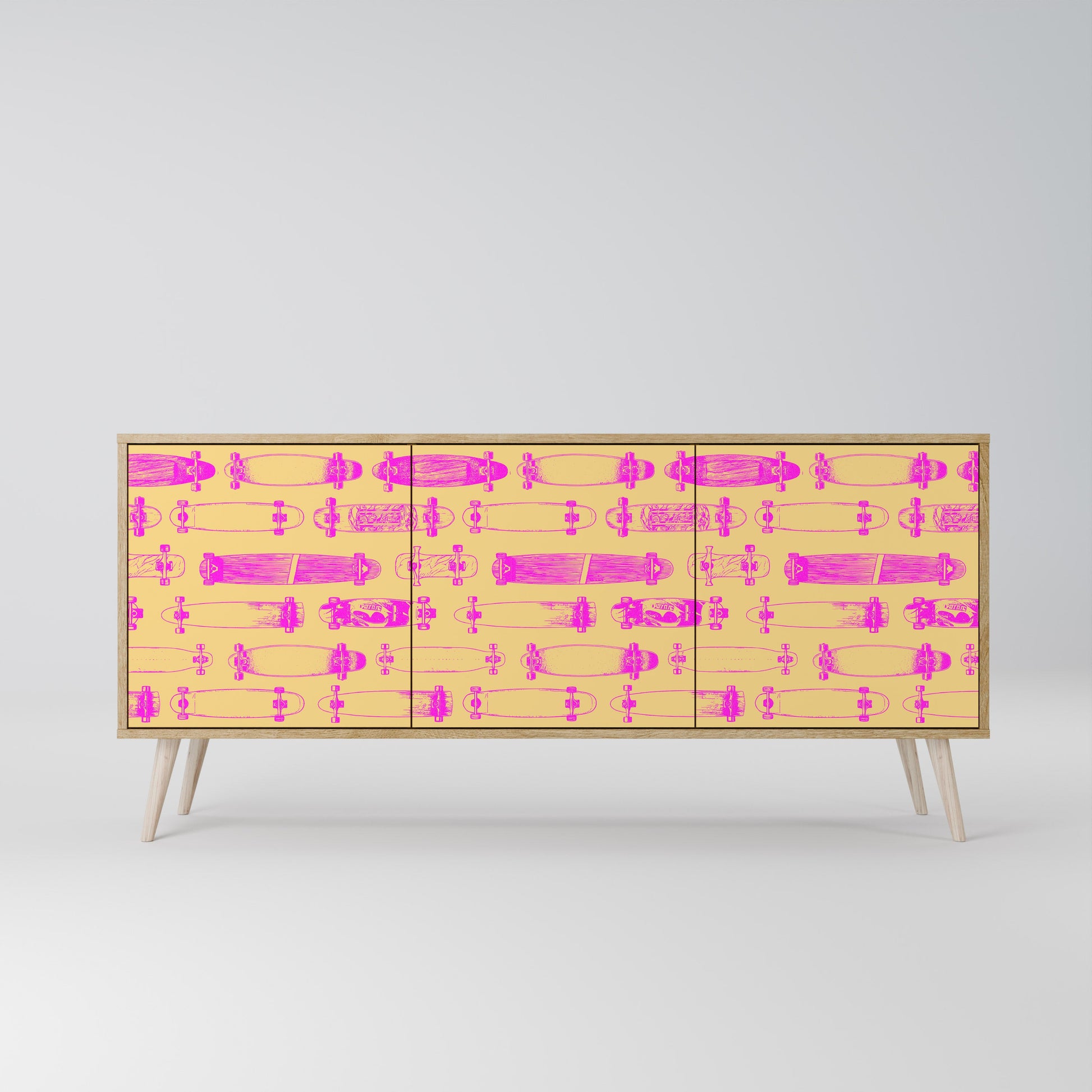 Buffet 3 portes effet chêne SKATEBOARD ARTISTRY