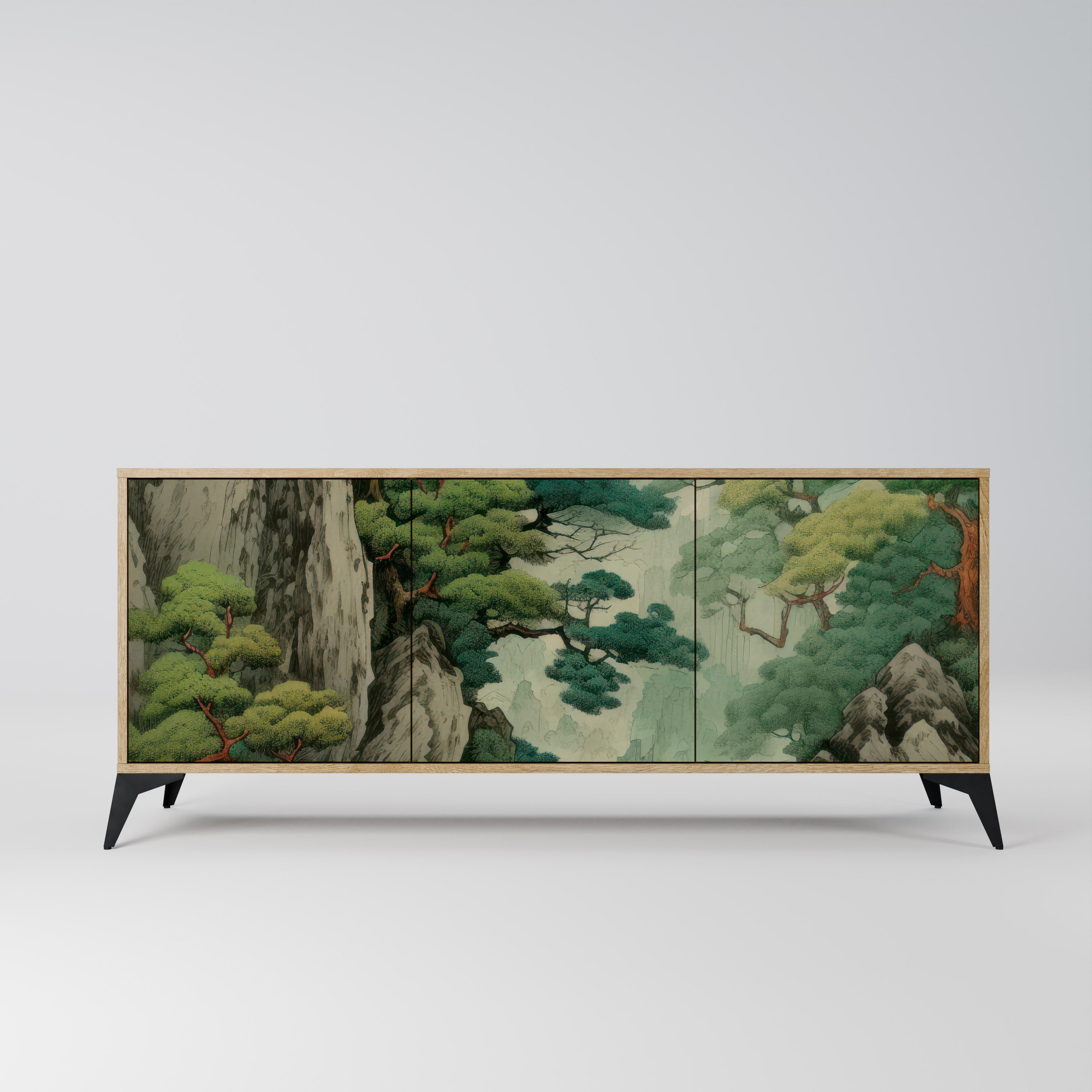 Buffet 3 portes VERDURE ABYSS effet chêne