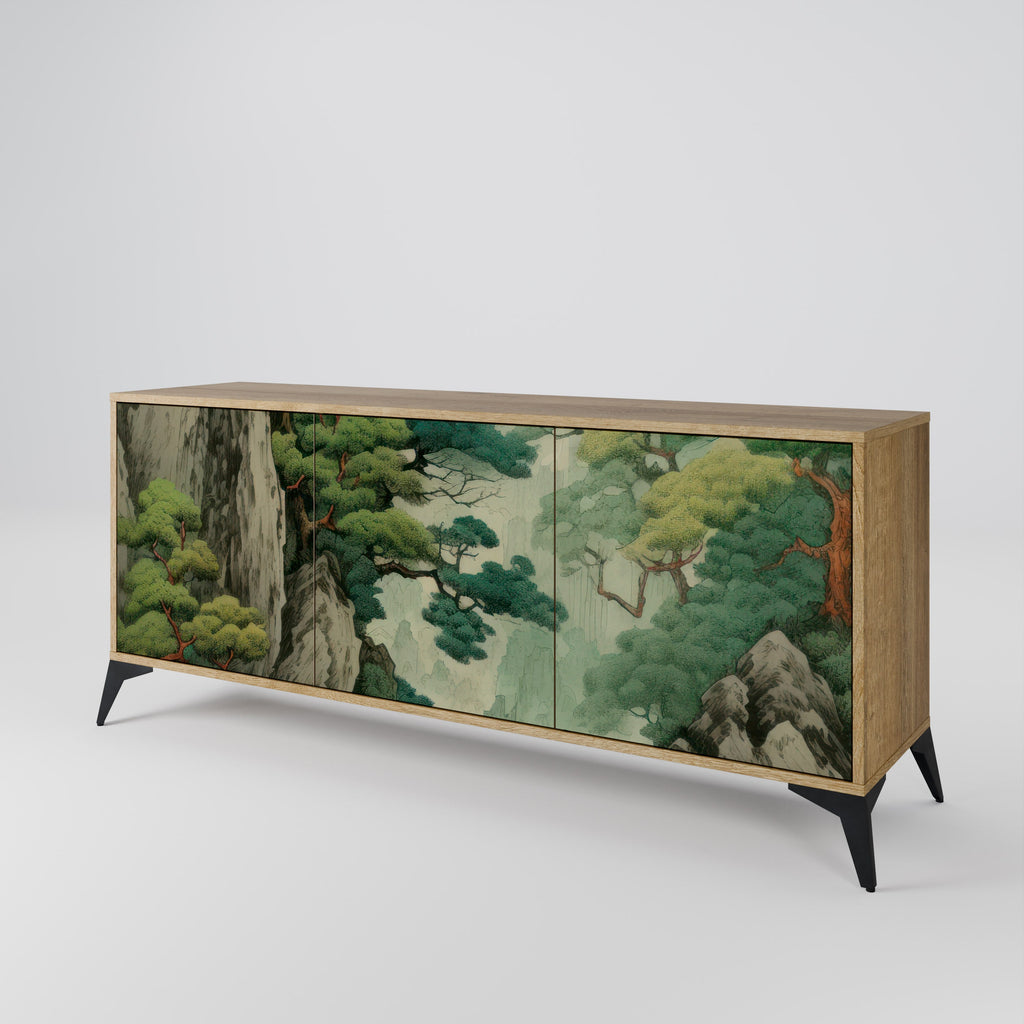 Buffet 3 portes VERDURE ABYSS effet chêne