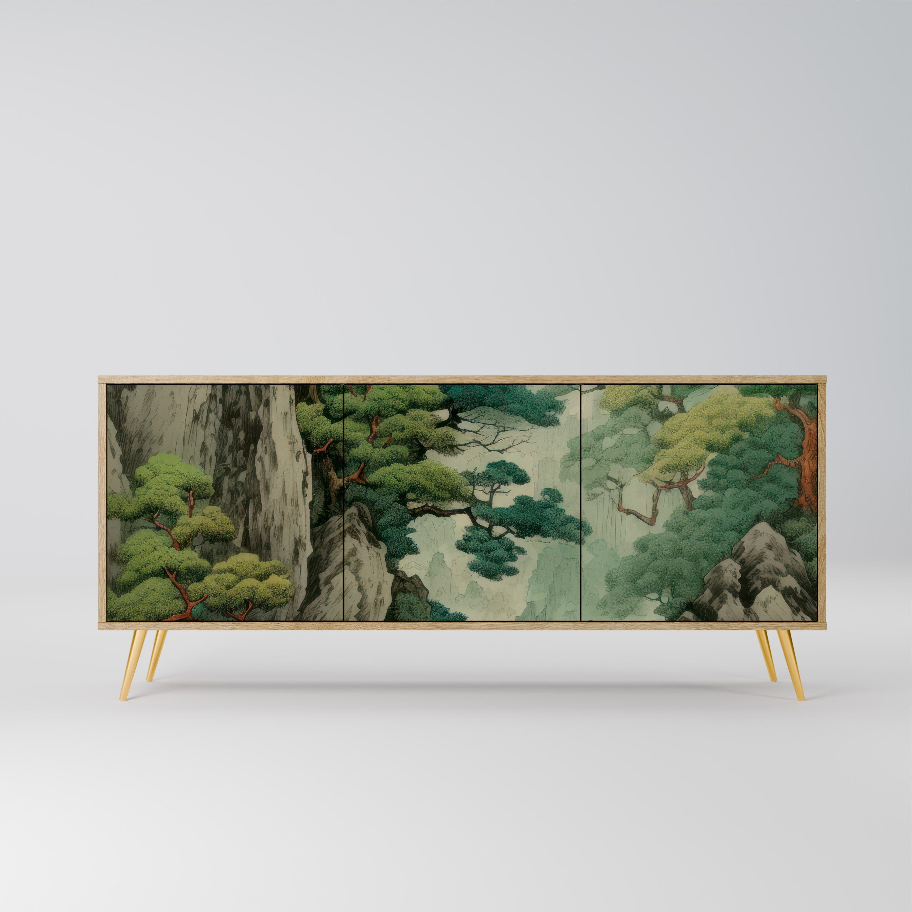 Buffet 3 portes VERDURE ABYSS effet chêne