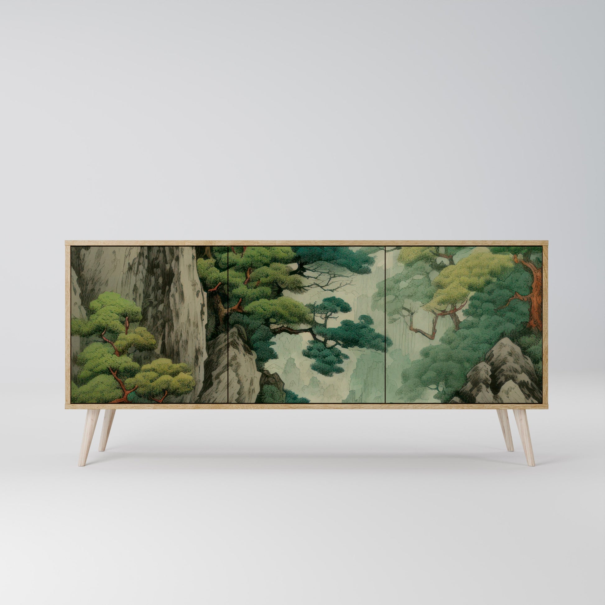 Buffet 3 portes VERDURE ABYSS effet chêne